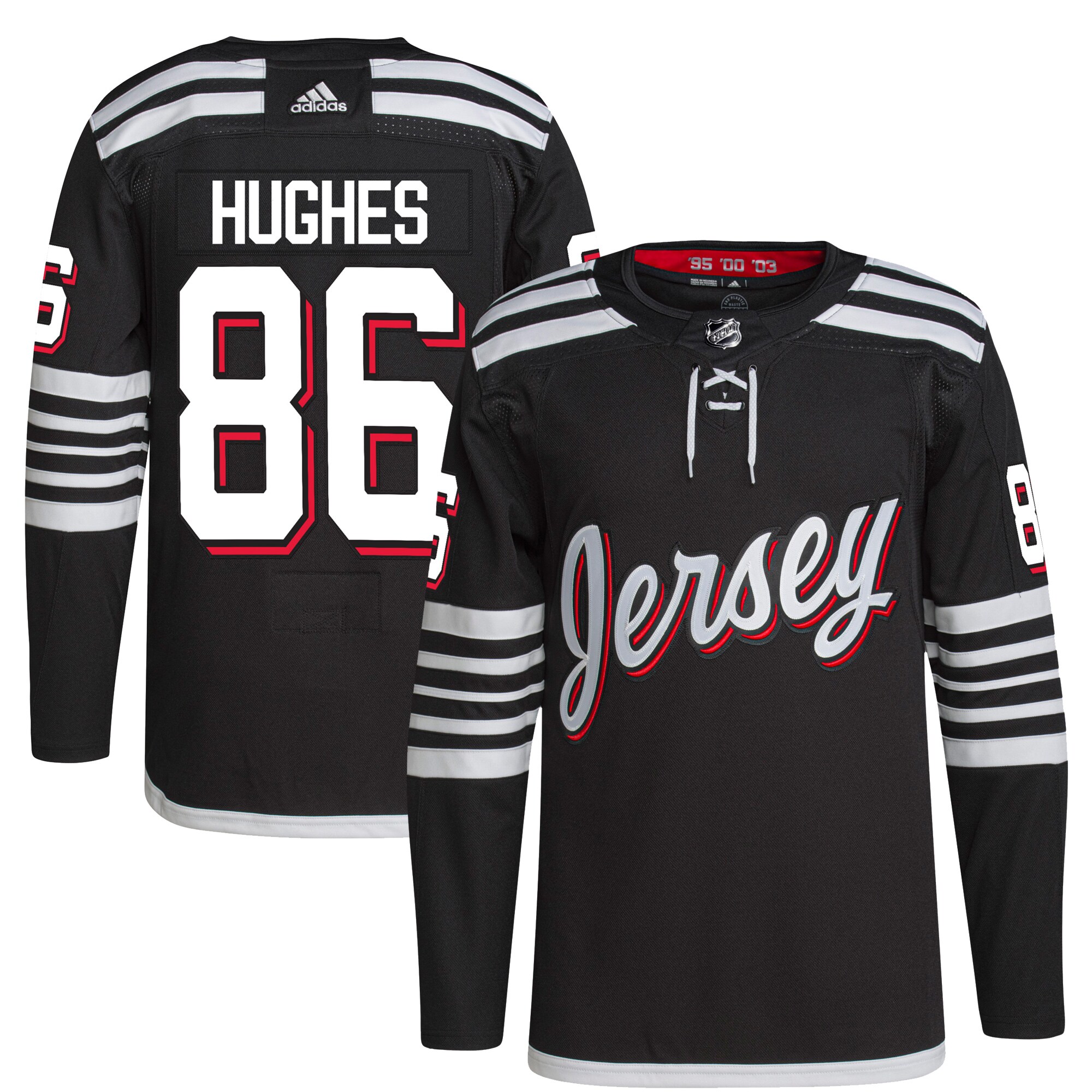 Jack Hughes New Jersey Devils  Alternate Primegreen    Jersey – Black