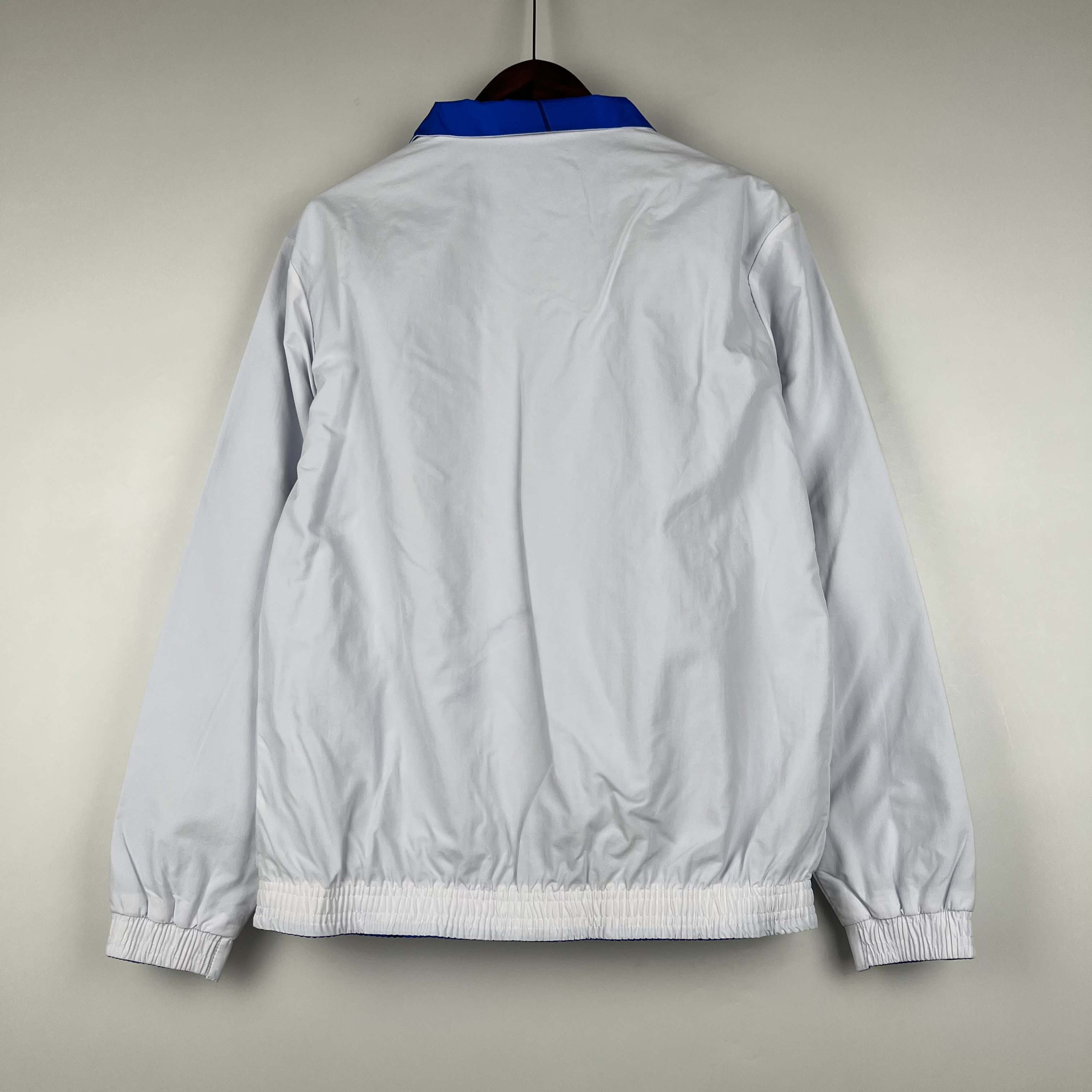 2023-2024 Italy Reversible Windbreaker (White-Blue)Soccer Jersey 1:1 Thai Quality
