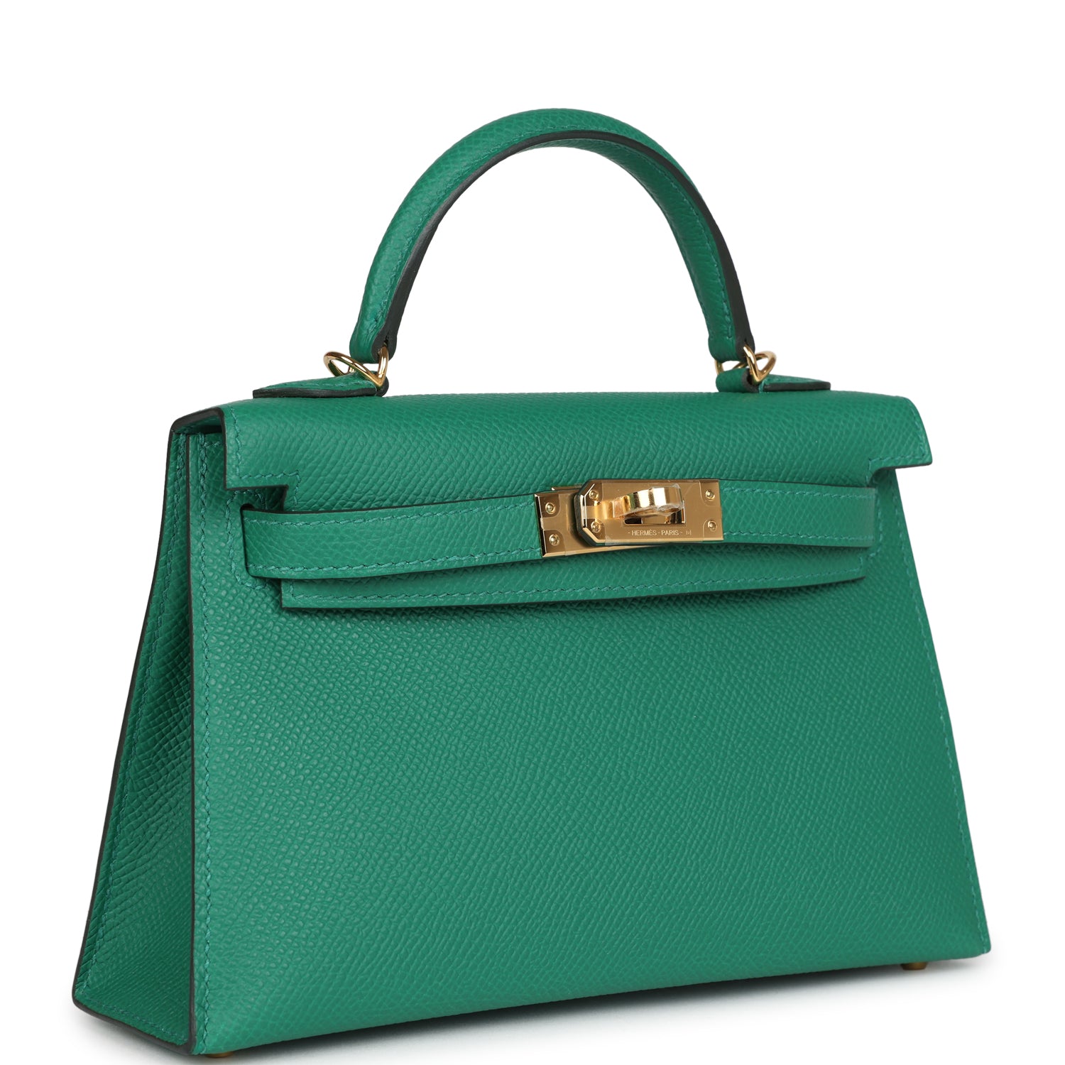 Kelly Sellier 20 Vert Vertigo Epsom Gold Hardware