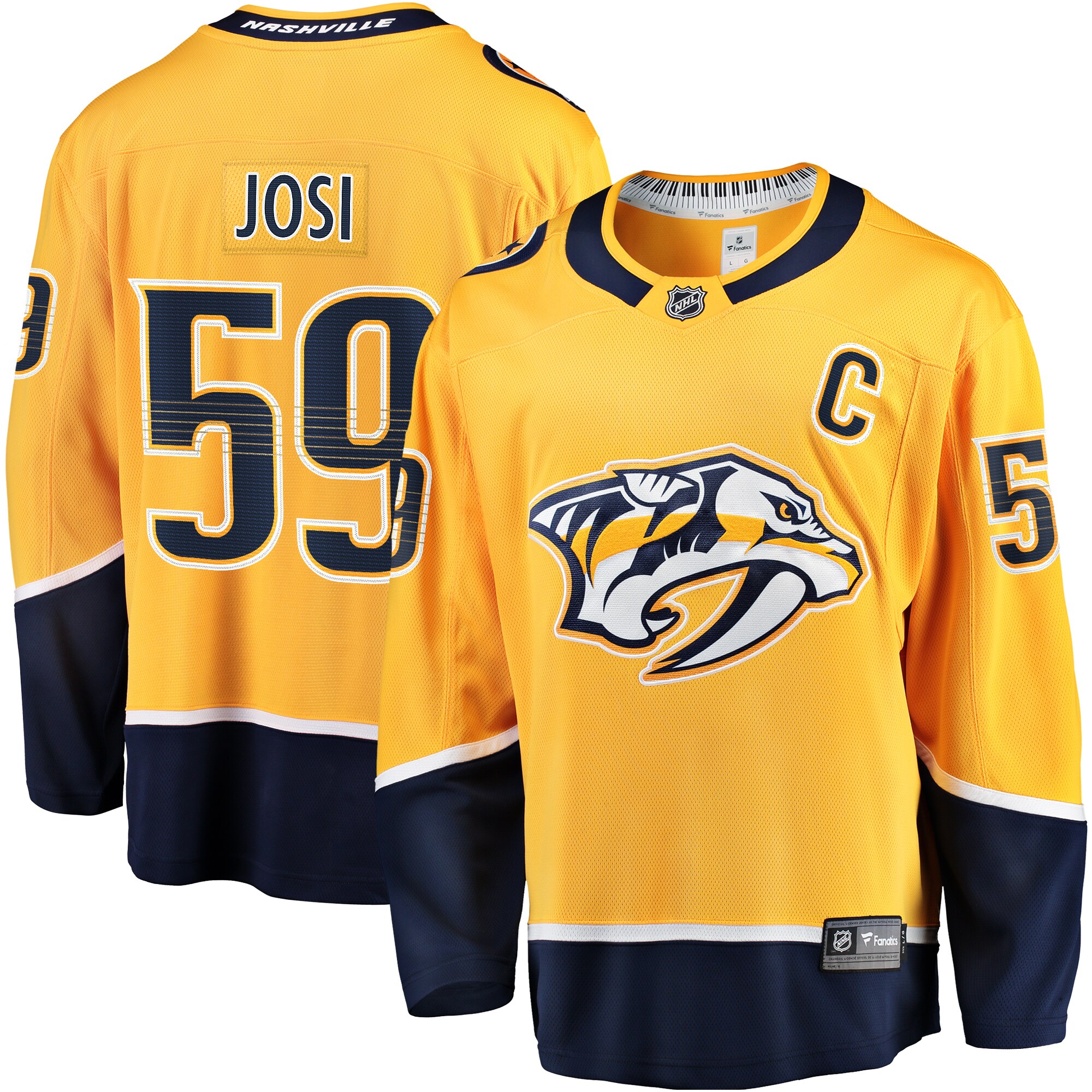 Roman Josi Nashville Predators Fanatics Home Breakaway Jersey – Gold