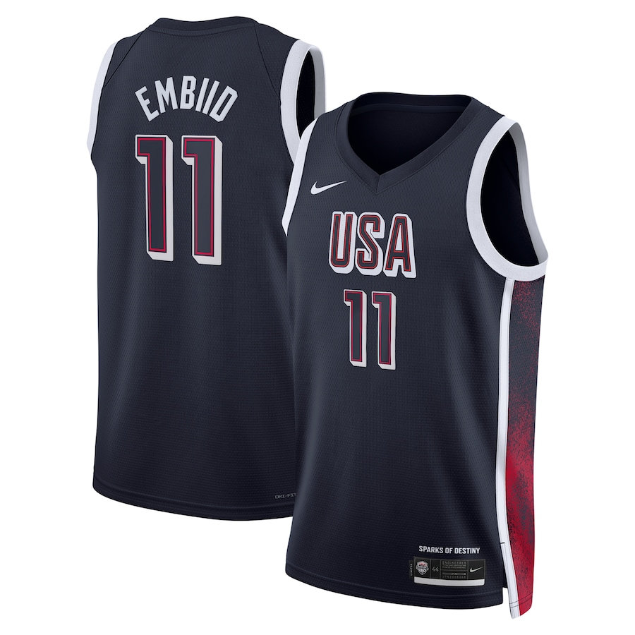 2024 Paris Olympic Games USA Dream Team #11 Joel Embiid Hot Pressed Jersey