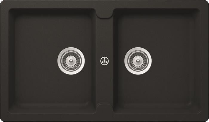 GLEM GAS - Lavello lneare LS286A 2 vasche-ANTRACITE