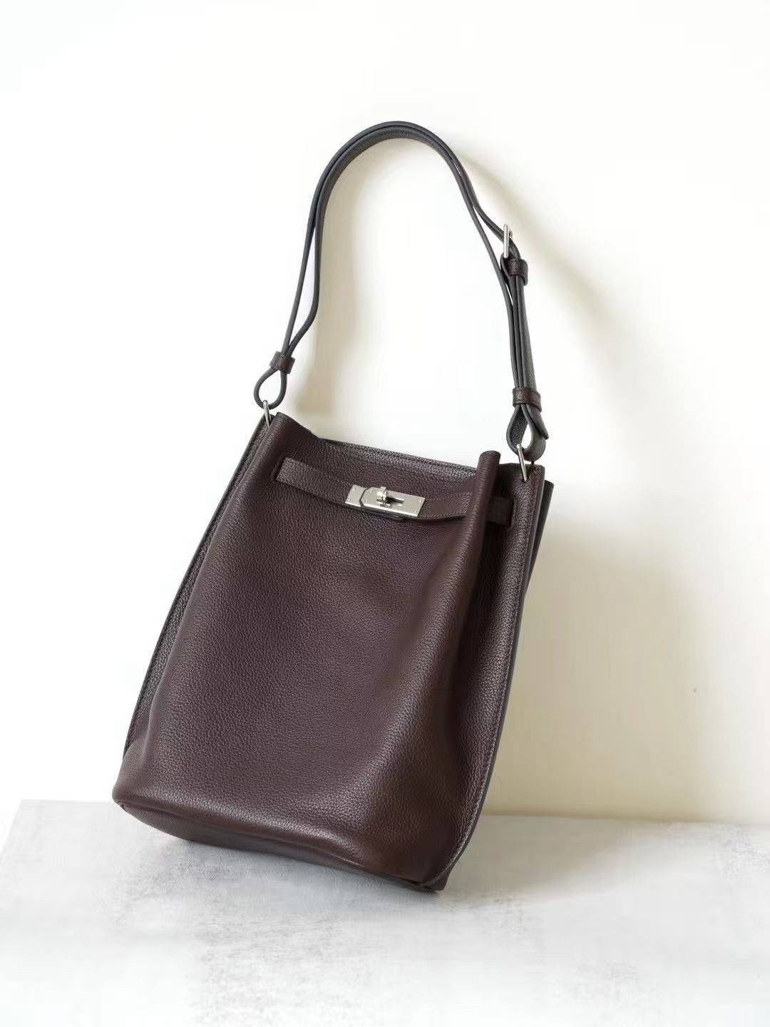 Hermes So kelly 26cm togo silver fasteners
