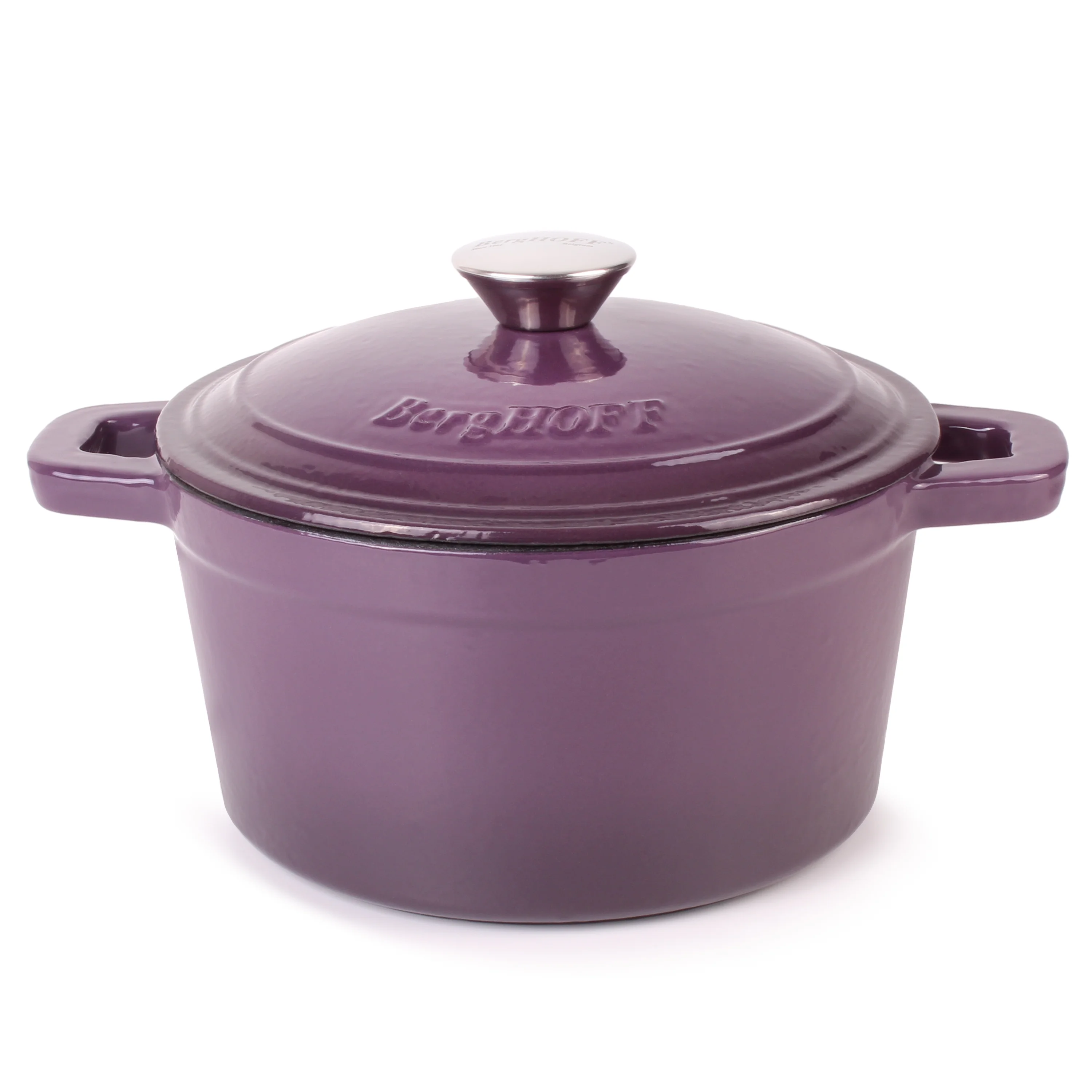 BergHOFF Neo 4Pc Cast Iron Set: 3qt. Covered Dutch Oven & 7qt. Covered Stockpot, Blue
