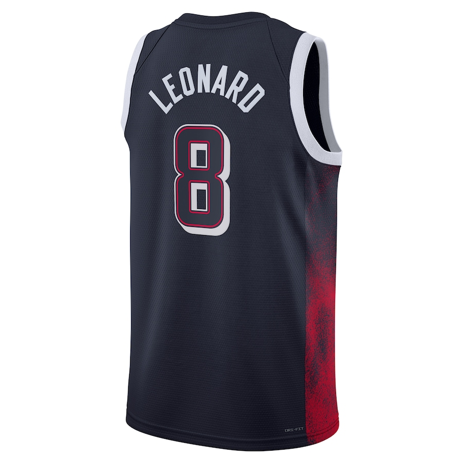 2024 Paris Olympic Games USA Dream Team #8 LEONARD Heat Pressed Jersey