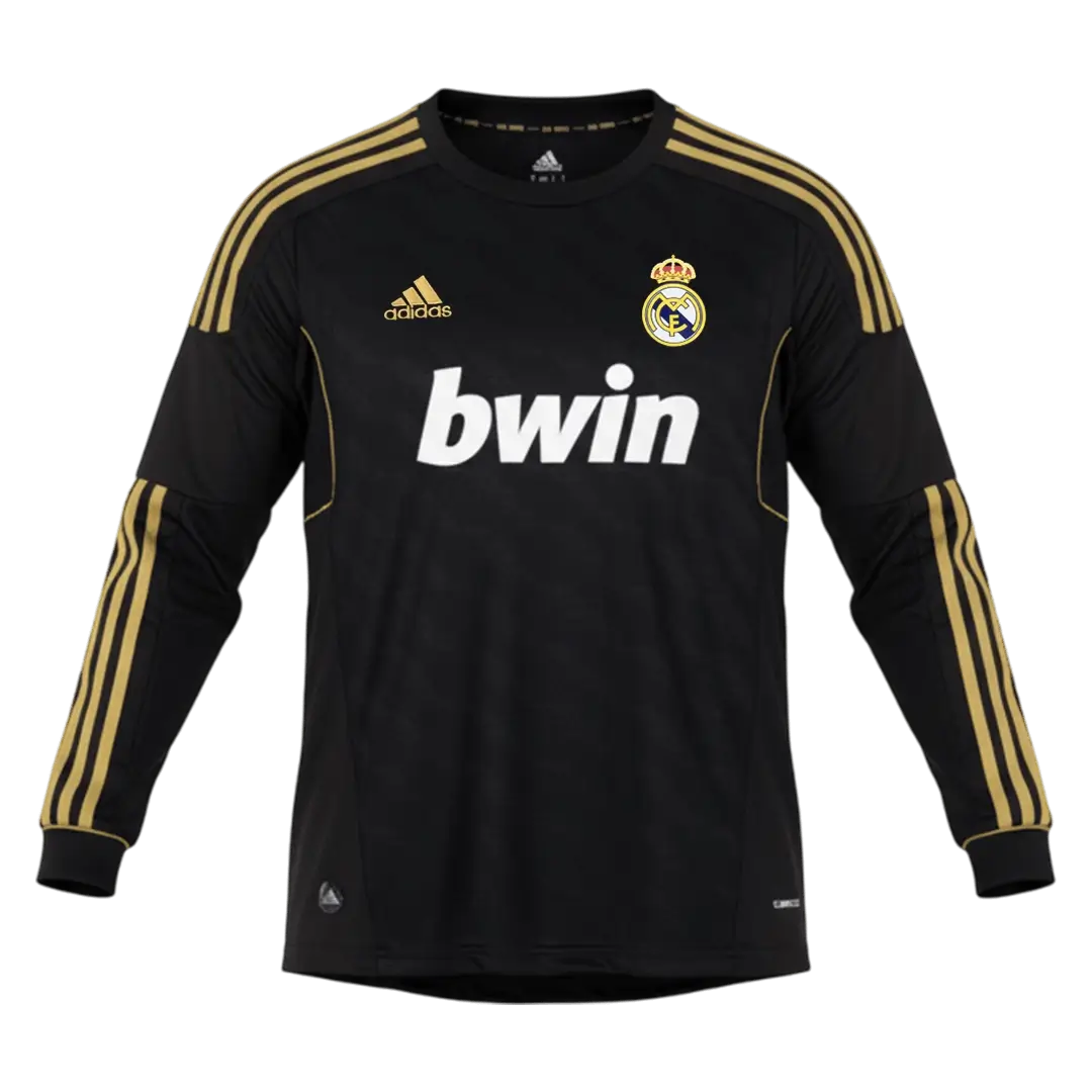 Real Madrid 2011/12 Away Long Sleeve Retro Soccer Jersey