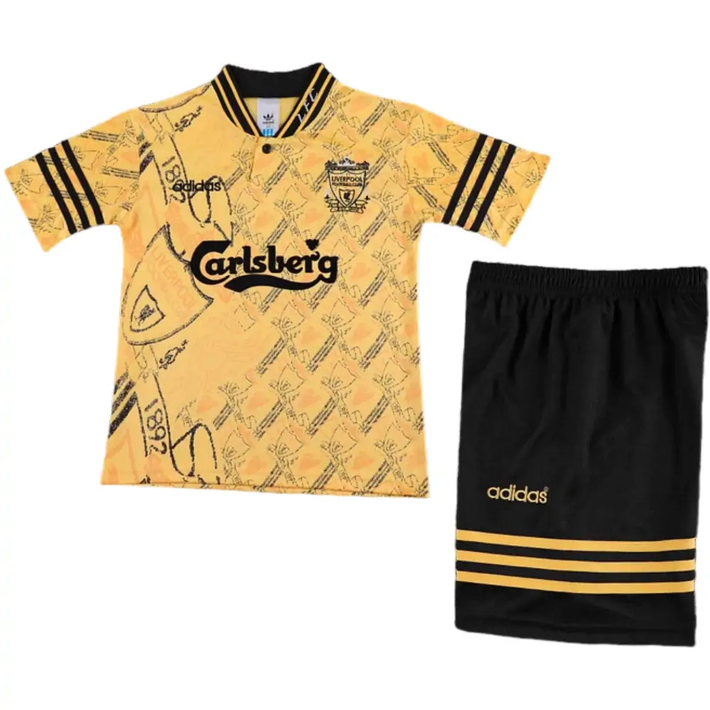 1994-96 Liverpool Second Away Retro Children's Jersey Set - Fans Edition