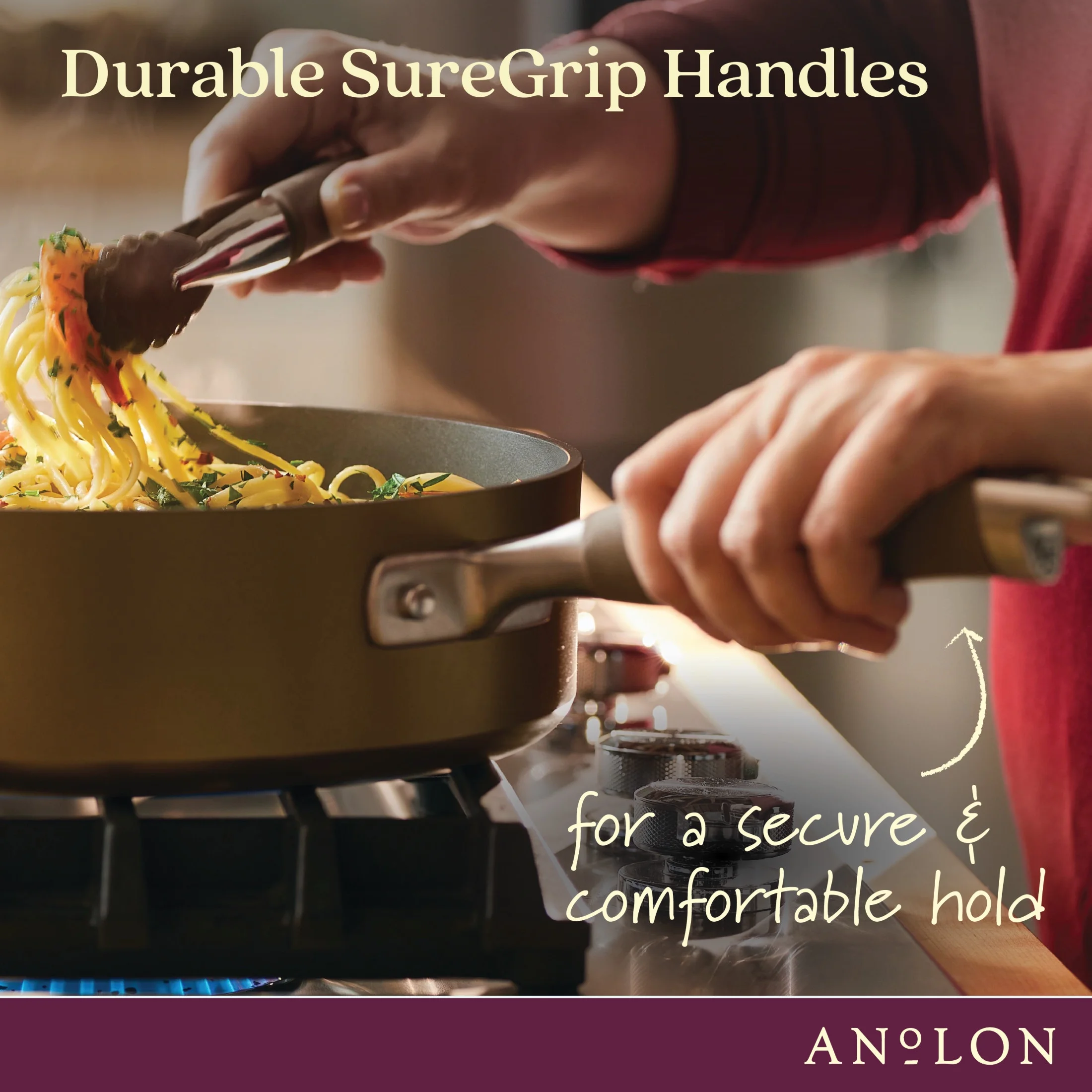 Anolon Advanced Home 11 Piece Nonstick Pots and Pans Set, Bronze