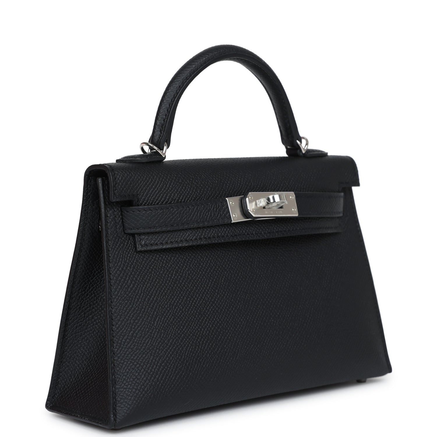 Kelly Sellier 20 Black Epsom Palladium Hardware