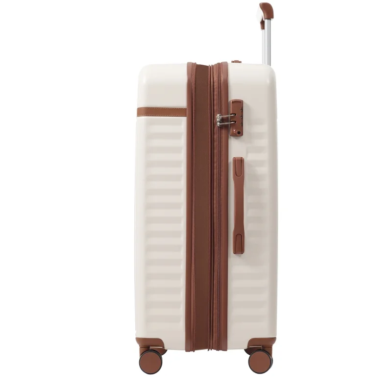 Front Opening Luggage Set 3 Piece, Hardside Carry on Suitcase with USB Port, Expandable Luggage with Handle Bag Spinner Wheels TSA Lock