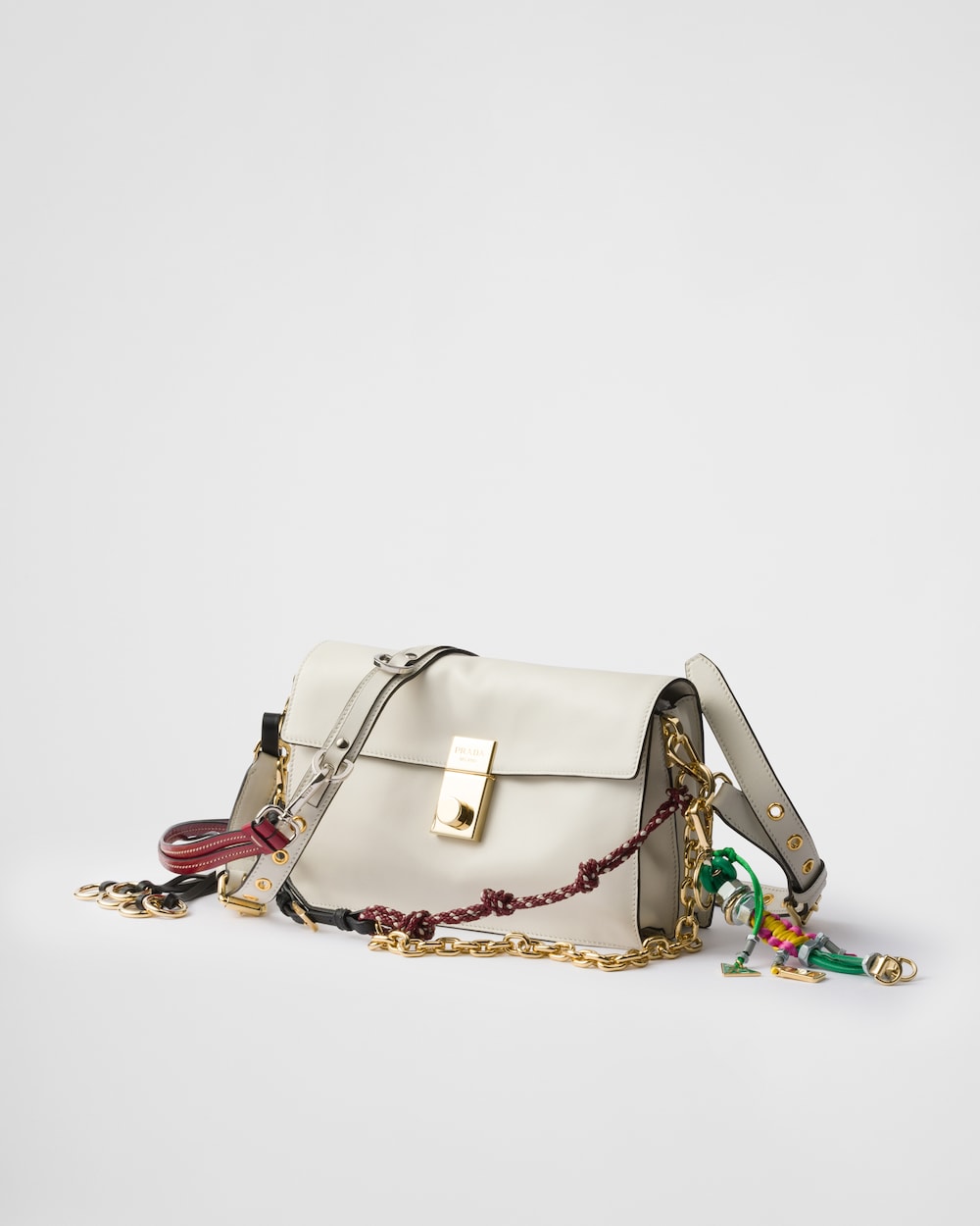 Soft Sound Small Leather Shoulder Bag With Charms