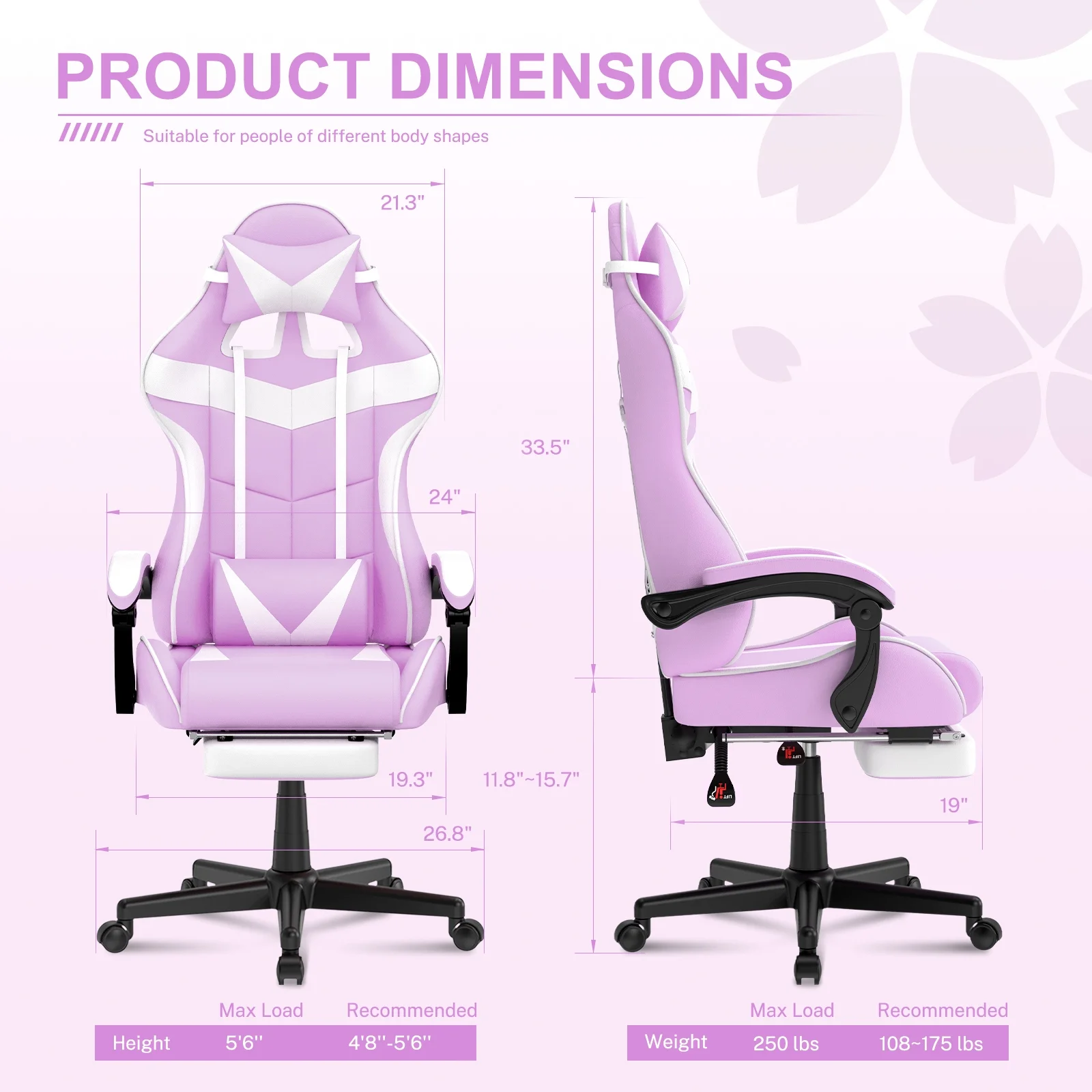 SOONTRANS Green Gaming Chair with Footrest, High Back Gamer Chair with Massage Lumbar Pillow, Gamer Computer Desk Chair (Green)
