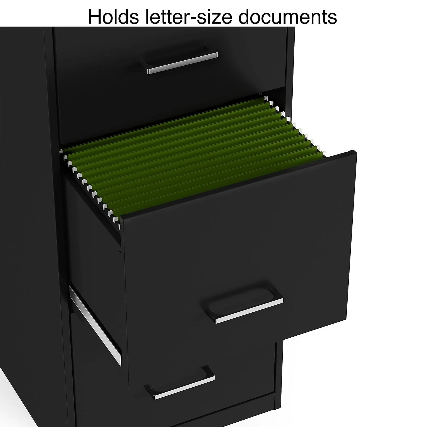 Staples 4-Drawer Vertical File Cabinet Locking Letter Black 18