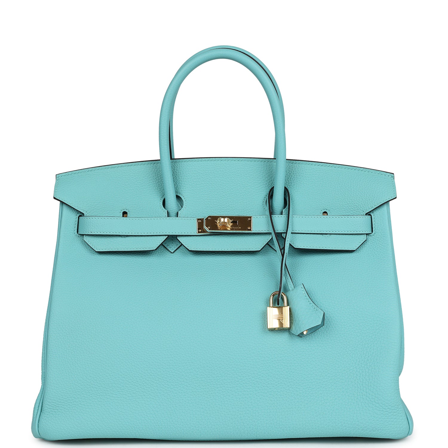 Birkin 35 Bleu Atoll Togo Gold Hardware