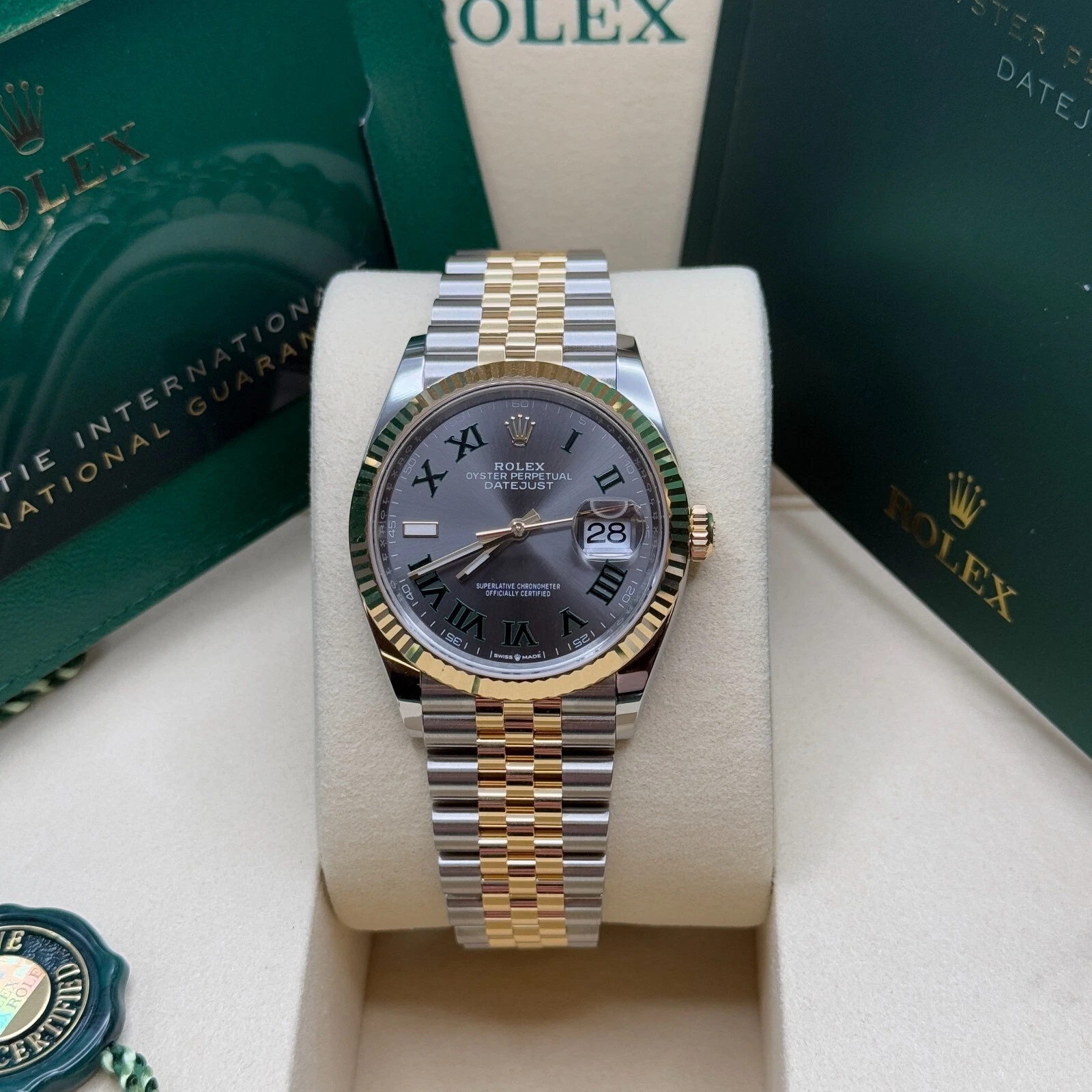 【Super Clone】RLX  Datejust 36mm 126233 Wimbledon Slate Dial Oyster Bracelet Watch