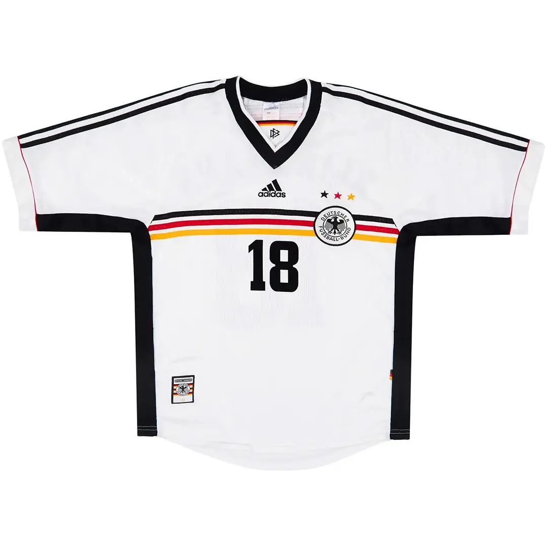 KLINSMANN #18 Germany 1998 Home Retro Football Jersey
