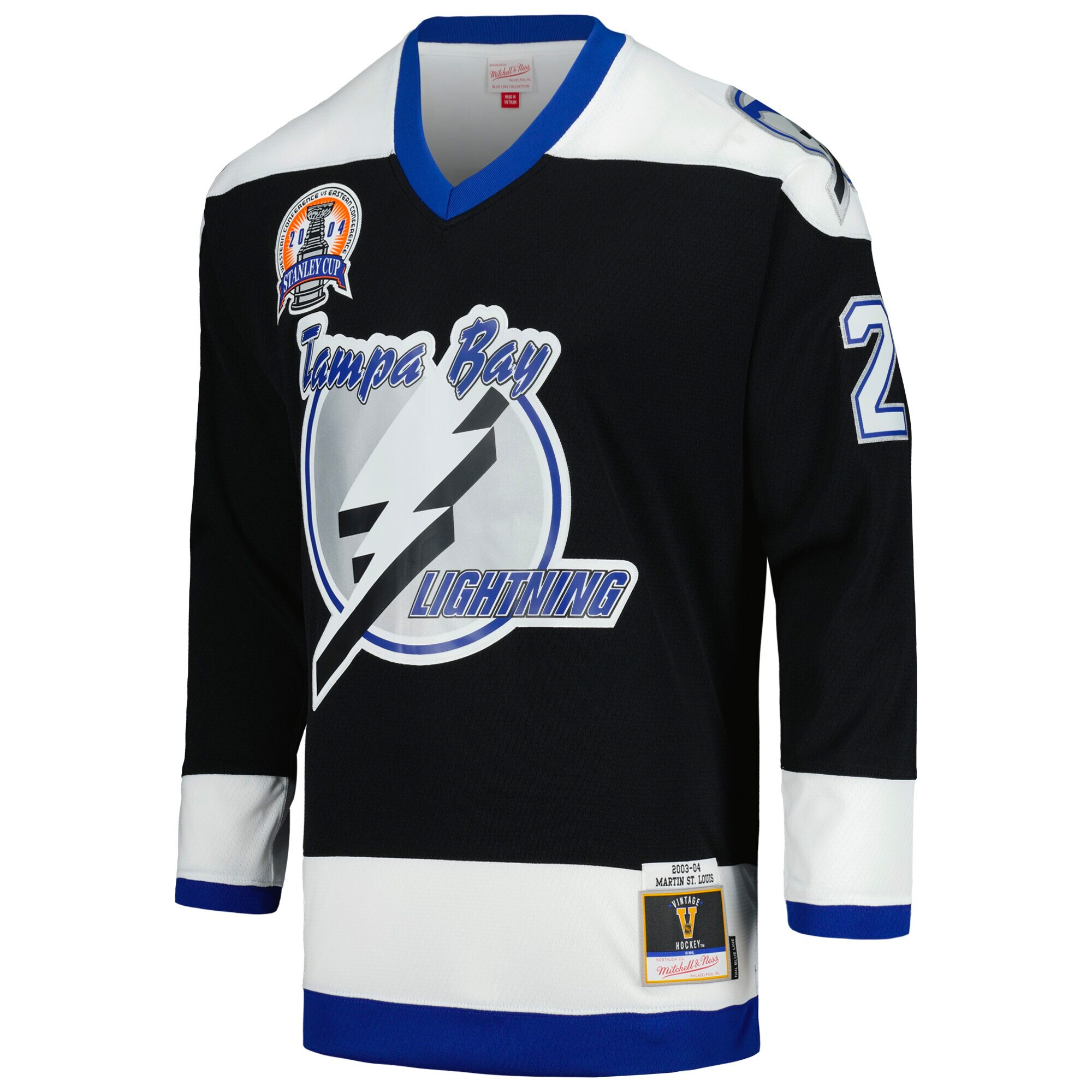 Martin St. Louis Tampa Bay Lightning Mitchell & Ness 2004 Stanley Cup Champions Blue Line   Jersey – Black