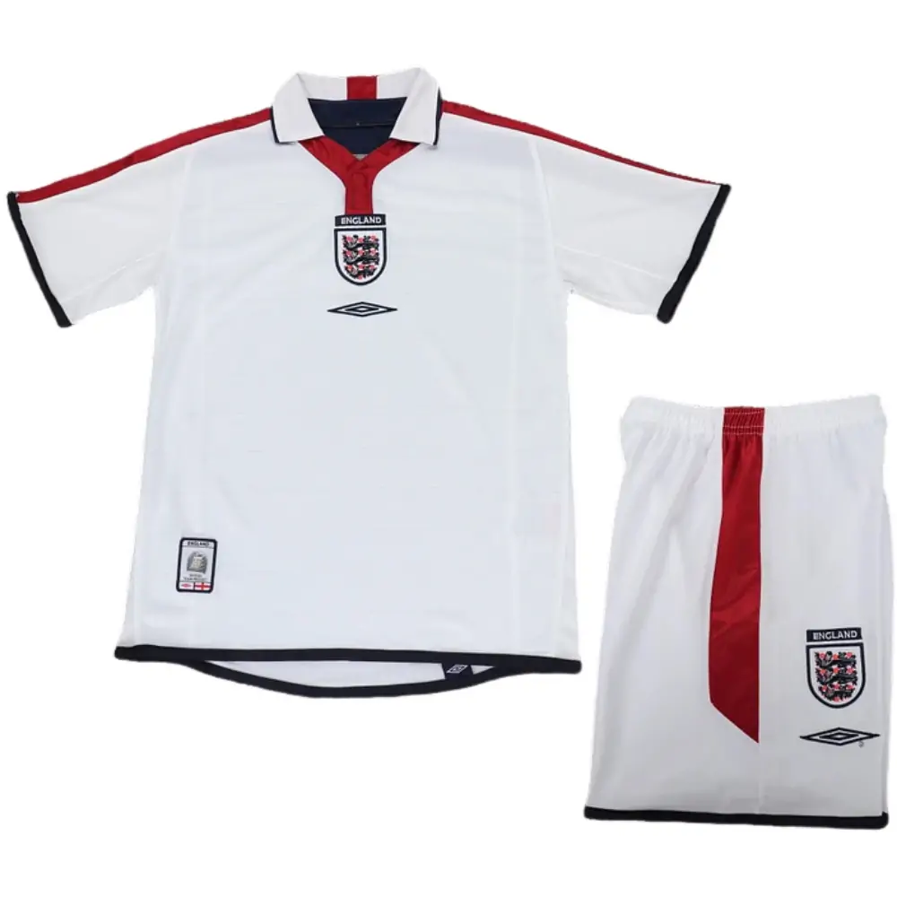 2004 England Home Retro Children's Jersey Set - Fans Edition