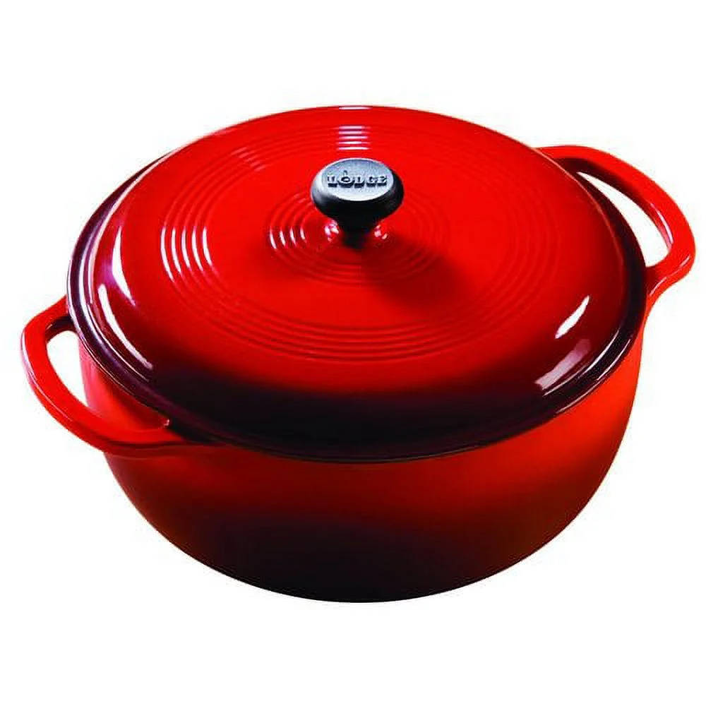 Lodge Enamel Cast Iron 7.5 Quart Dutch Oven, Blue, EC7D33