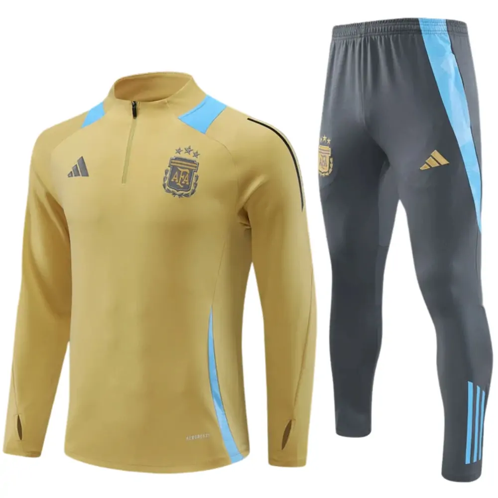 2024-25 New Season-Argentina Gold [Little Adidas Edition]-Children-Training Suit