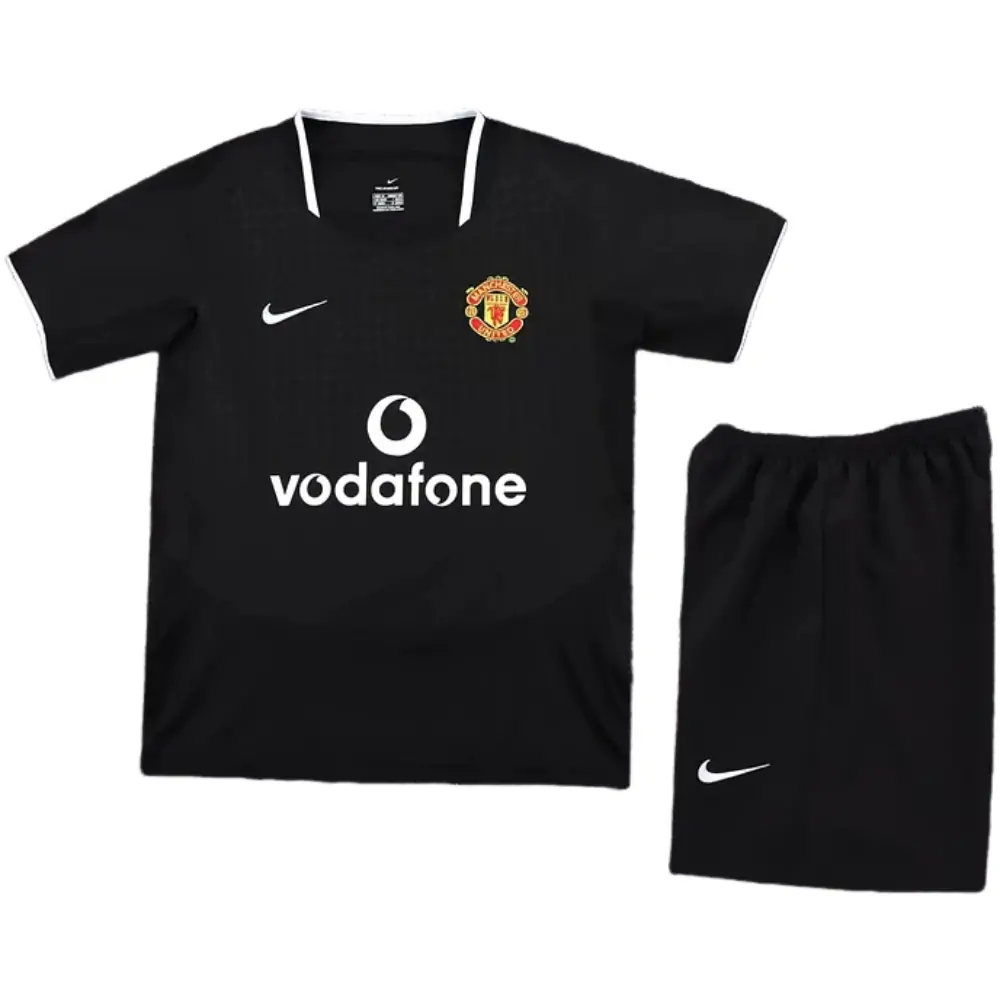 2003-04 Manchester United Away Retro Children's Jersey Set - Fans Edition