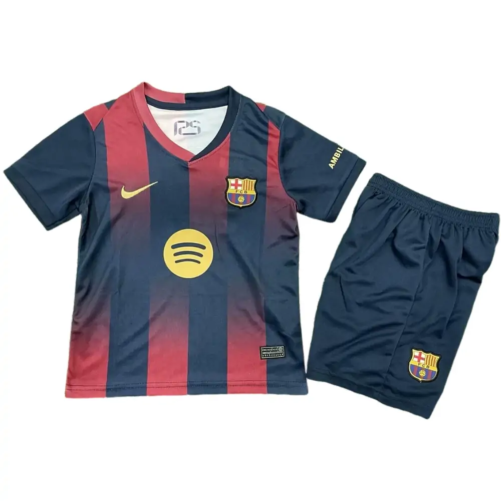 2025-26 New Season Barcelona Home Children's Jersey - Fan Edition