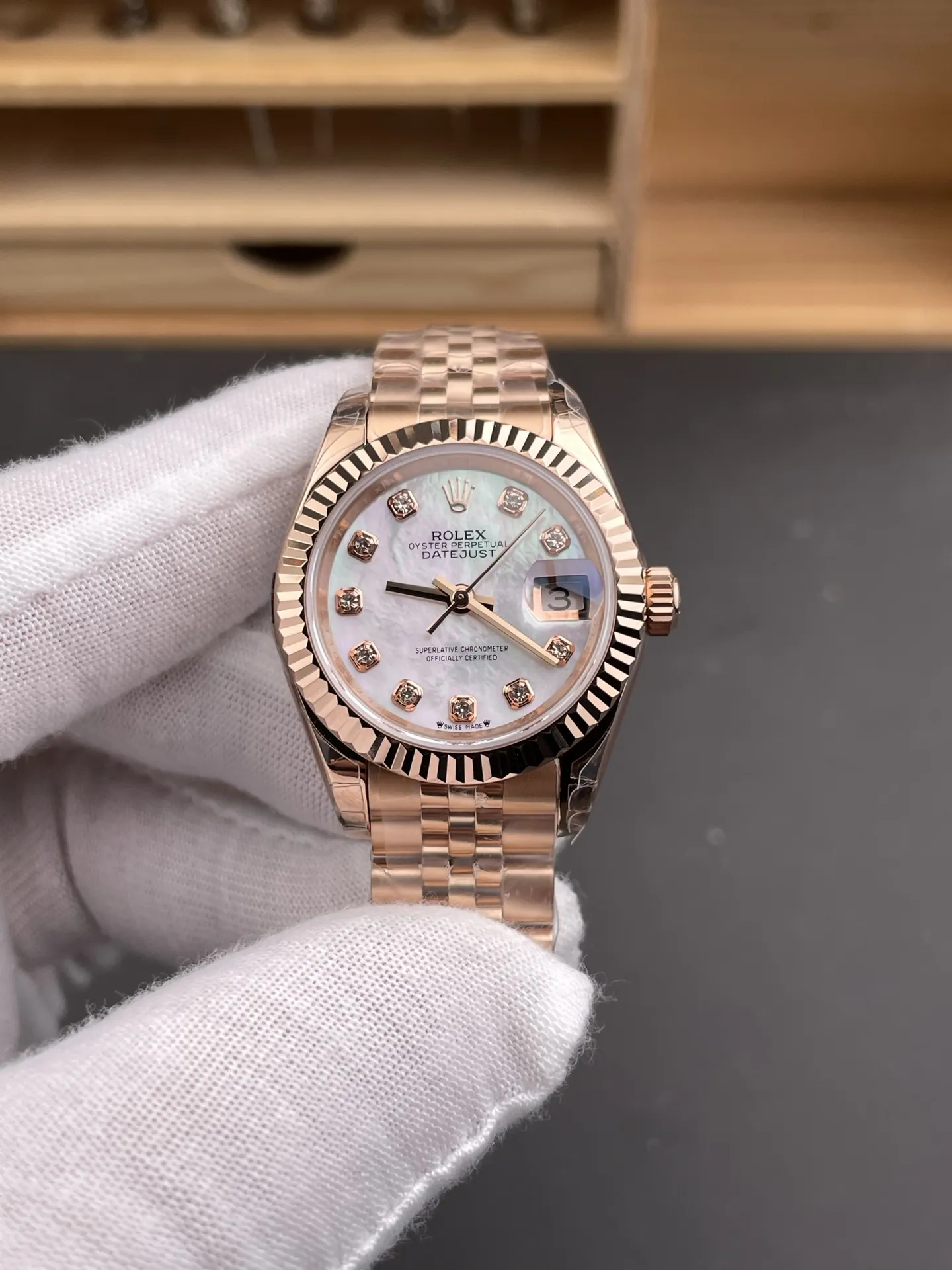 Rolex Datejust Rose Gold Ladies 28mm