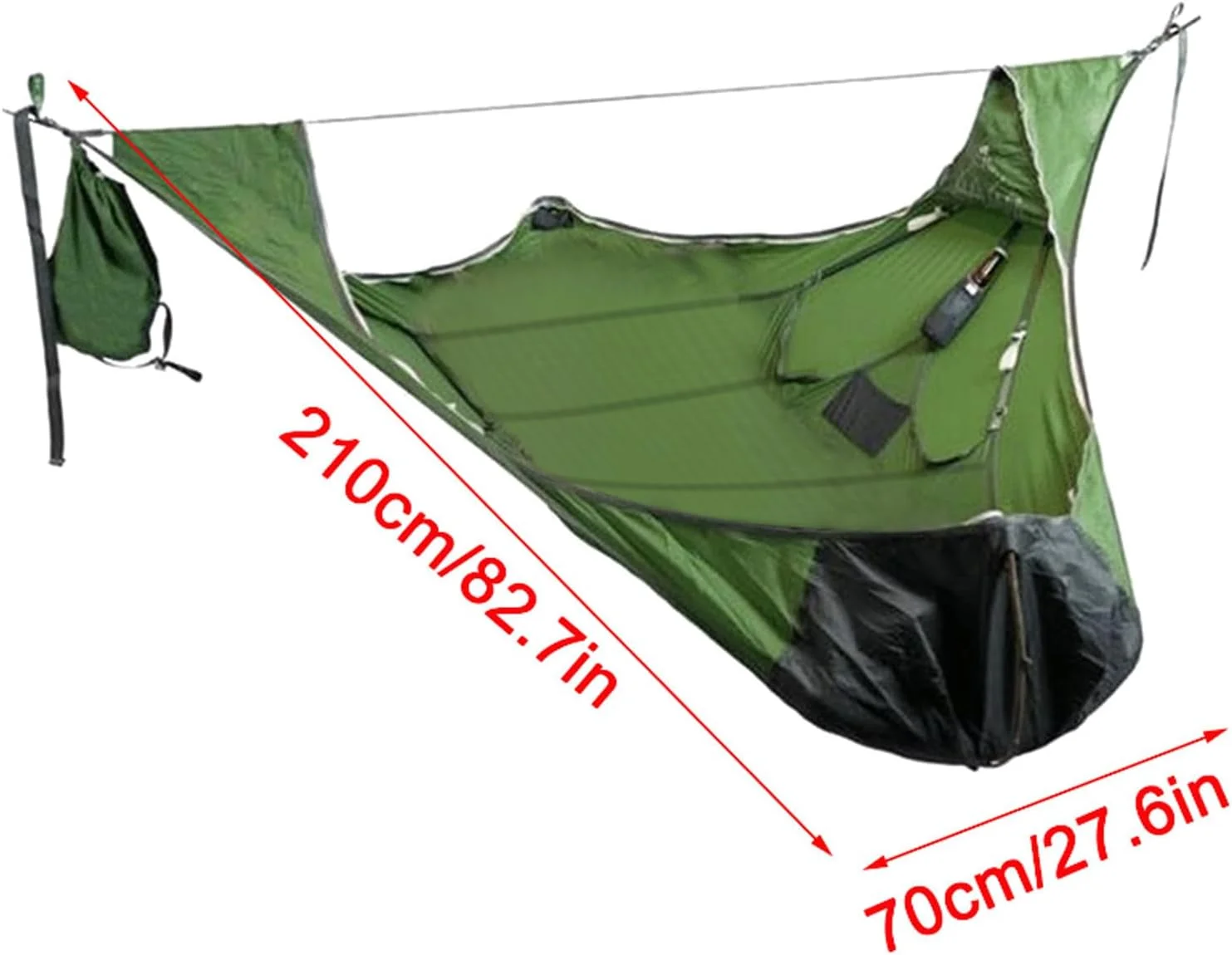 Outdoor Hammock Tent Swing Bed Recliner Chair Sleeping Bag with Mosquito Net, Portable Camping Hanging Hammock (Mattress Not Included)