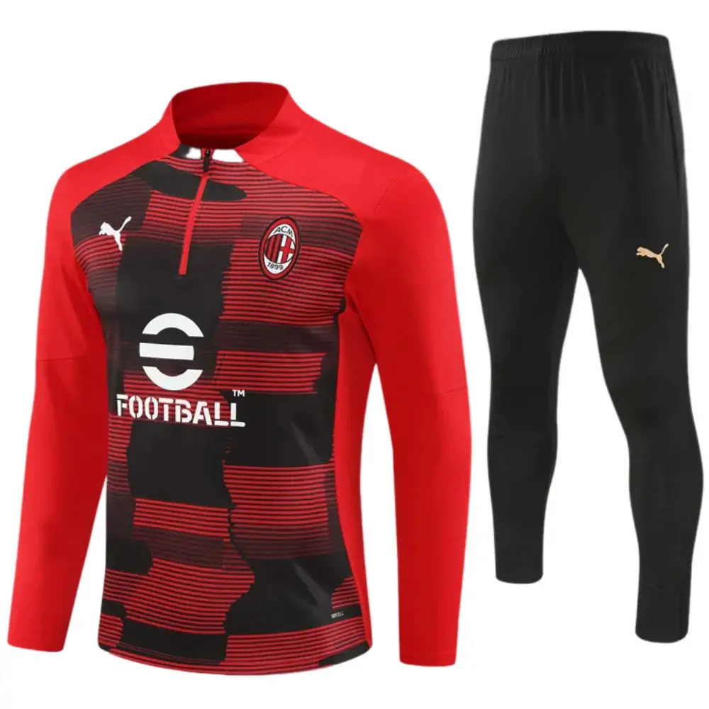 2024-25 New Season AC Milan Red [Camouflage] Children's Training Suit