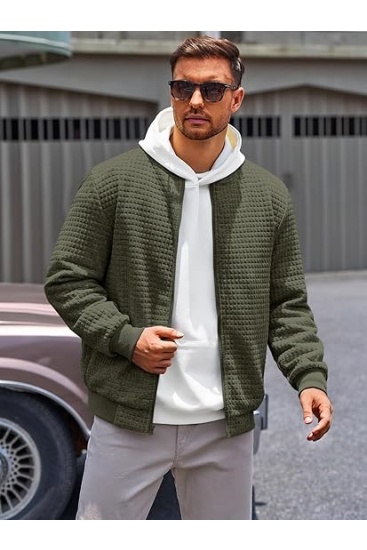 Mens Bomber Jacket Casual Lightweight