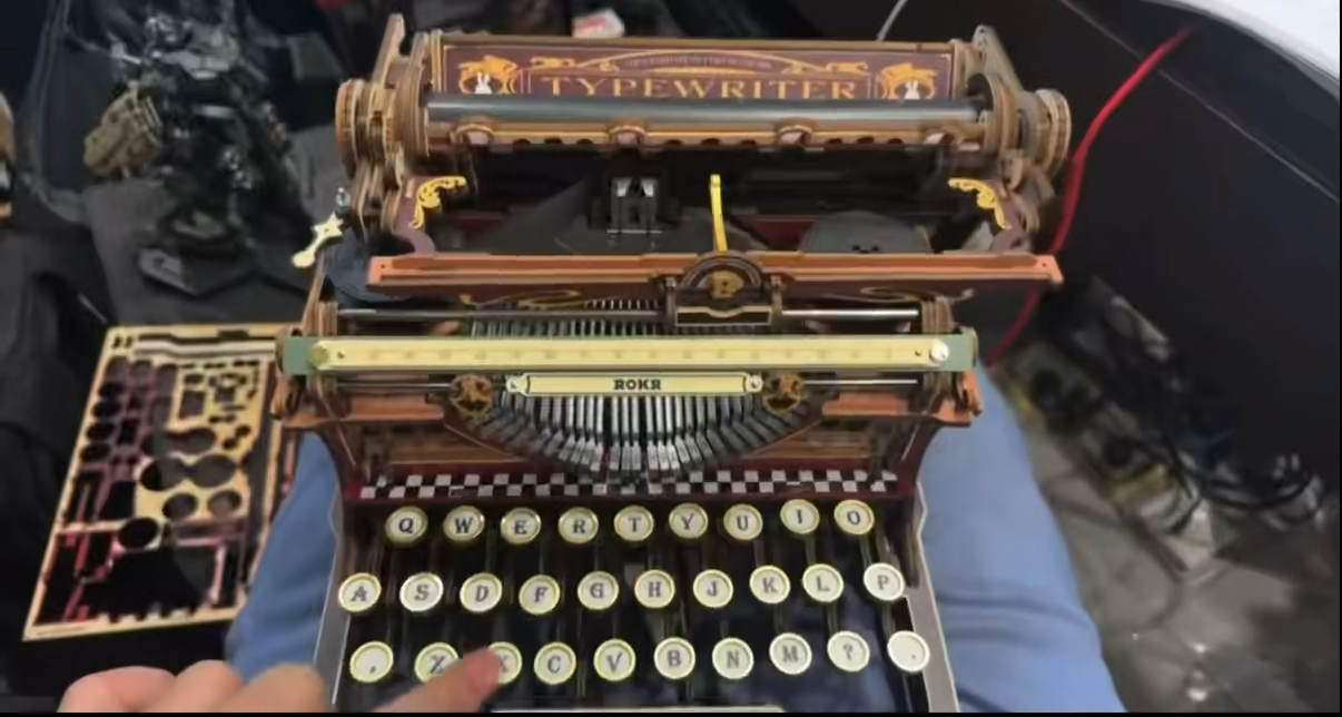 Hand‑Assembled Functional Mechanical Typewriter Model