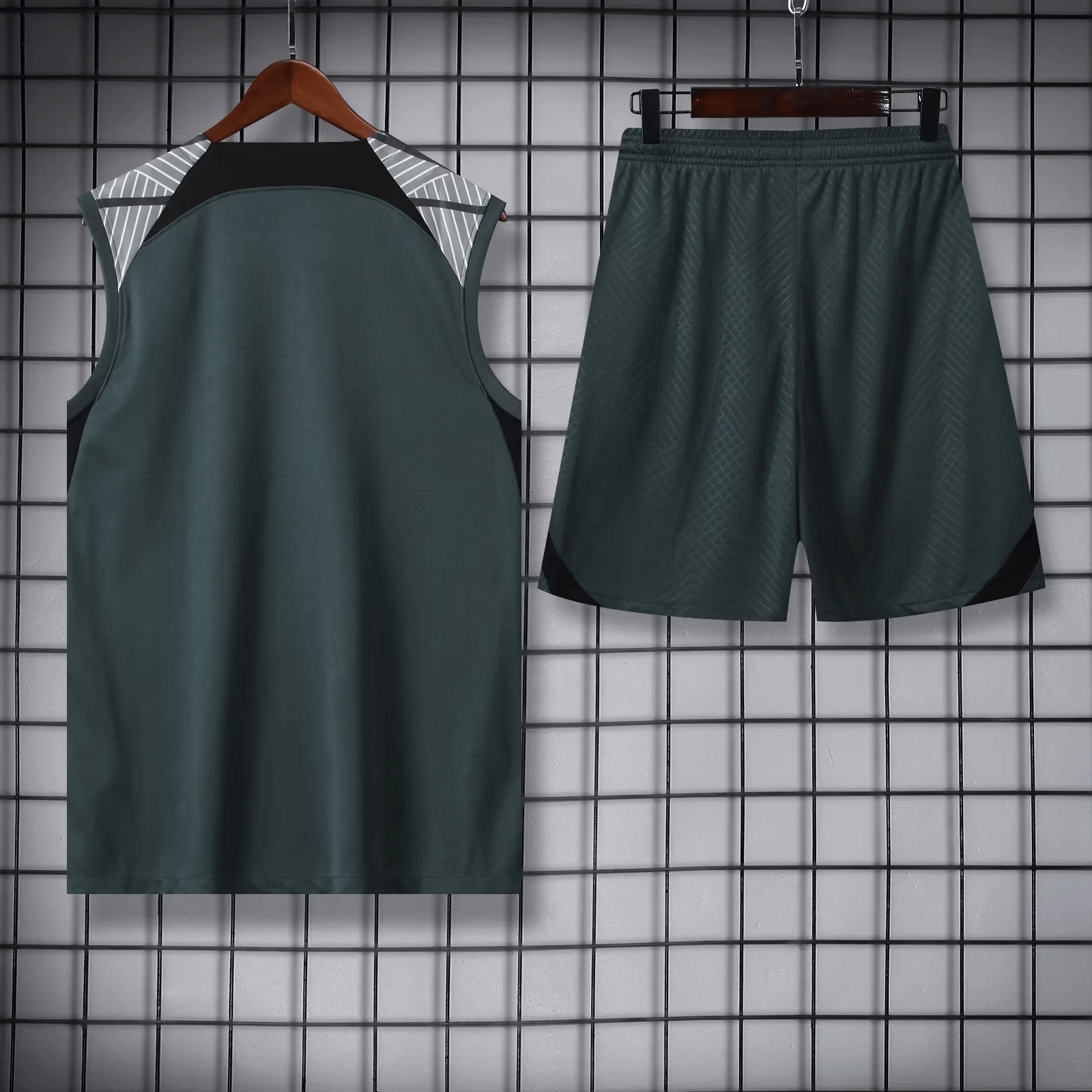 2023/2024 Barcelona pre-match training grey Jersey+Shorts 1:1 Thai Quality
