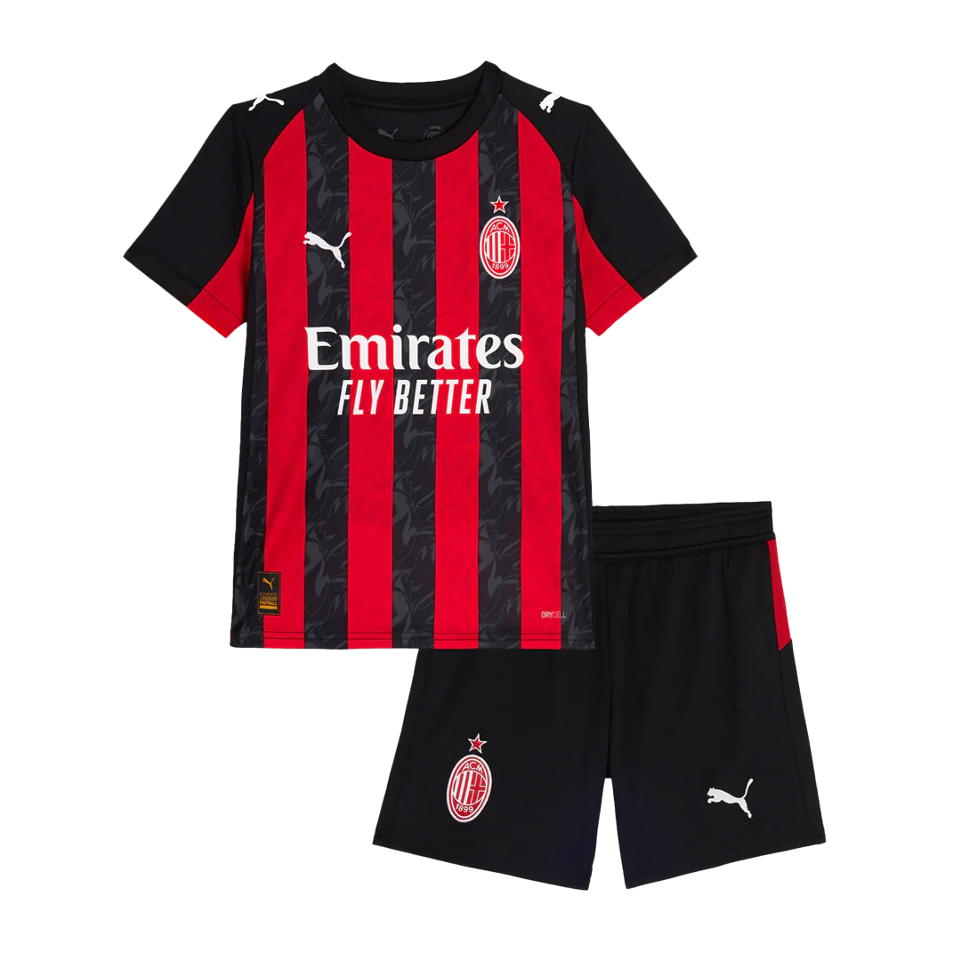 AC Milan Kid's Home Kit - Jersey+Shorts 2025/26