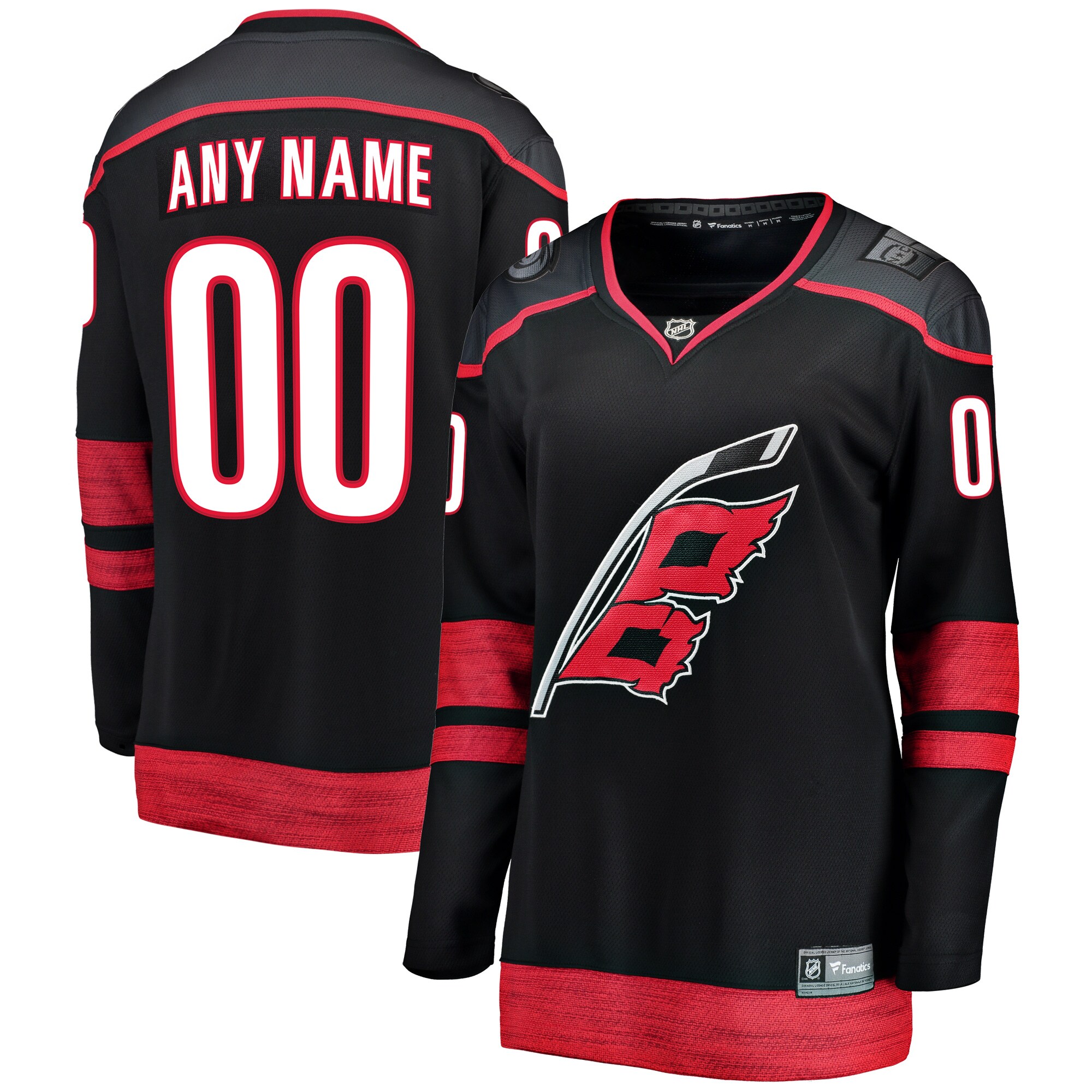 Carolina Hurricanes Fanatics Women’s Home Breakaway Custom Jersey – Black