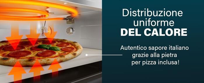 PRINCESS - 112780 - FORNO PER PIZZA PRO MAX-Nero / Metallo