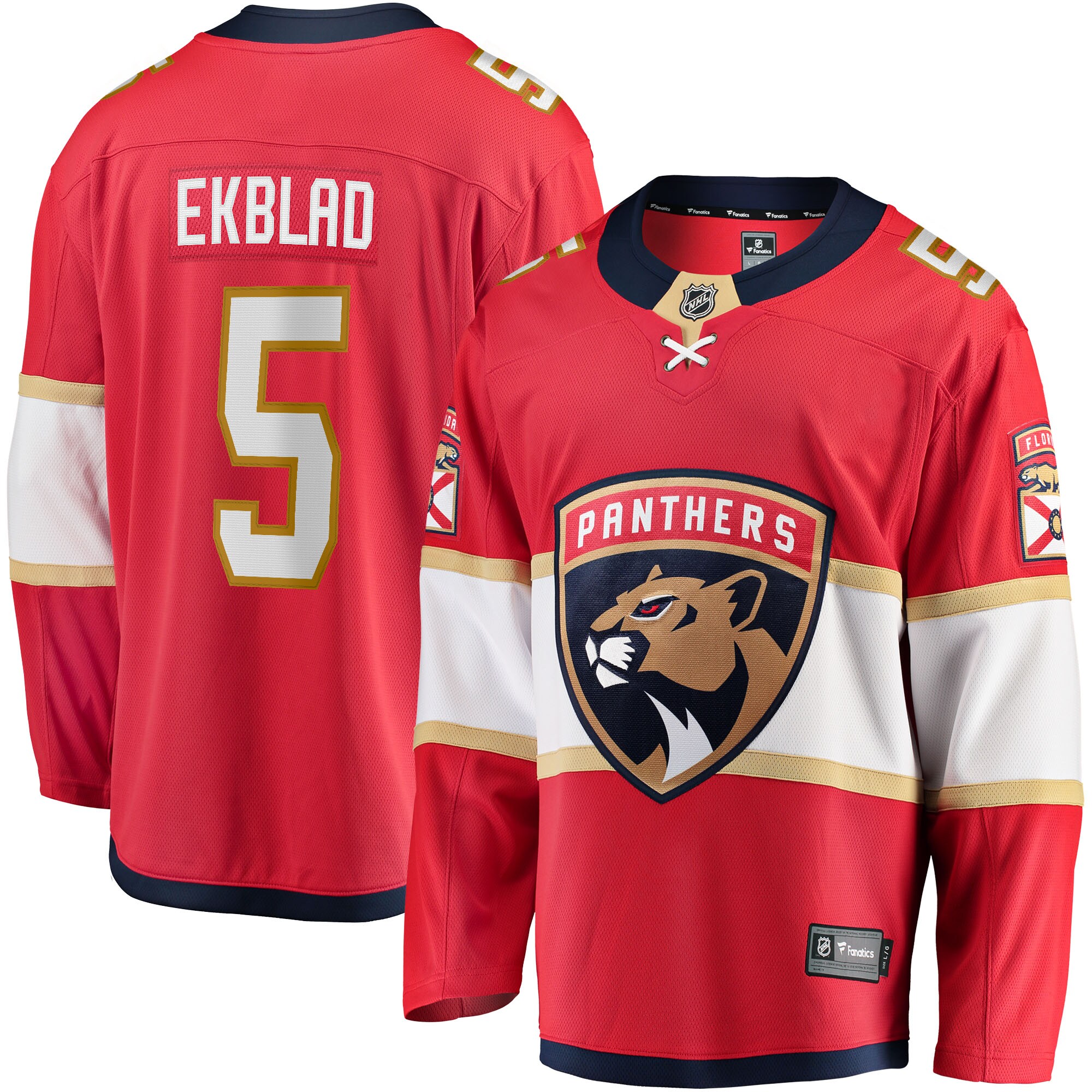 Aaron Ekblad Florida Panthers Fanatics Home Team Breakaway   Jersey – Red