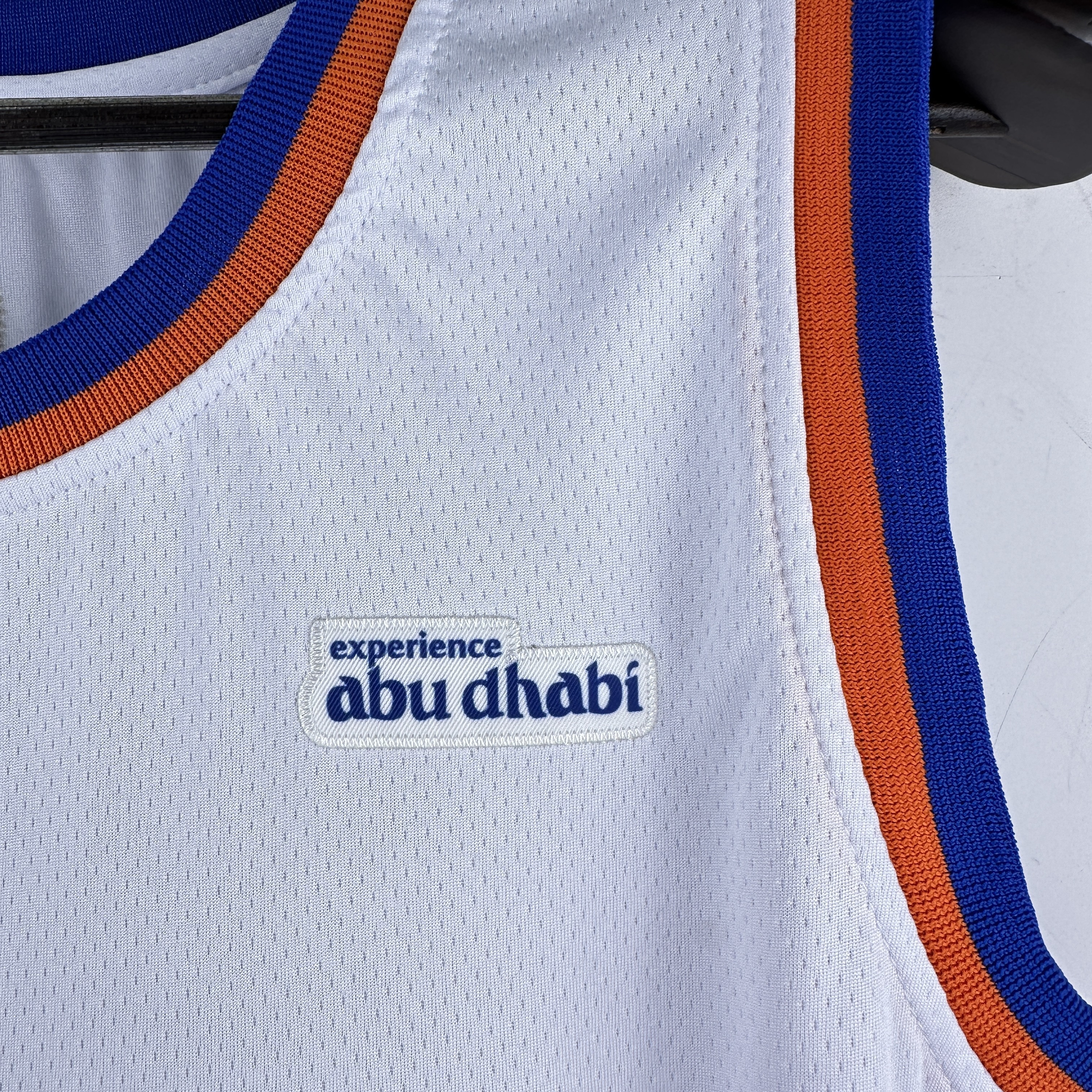 Embroidered Knicks White No. 32 Towns