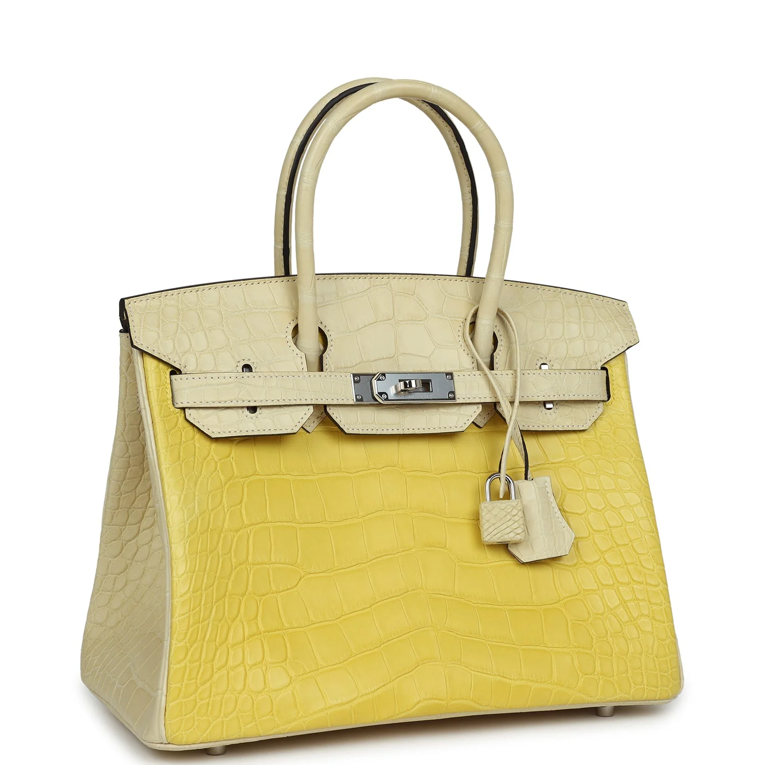 Hermès 30cm Birkin HSS Vanille/ Mimosa Matte Alligator Palladium Hardware customization