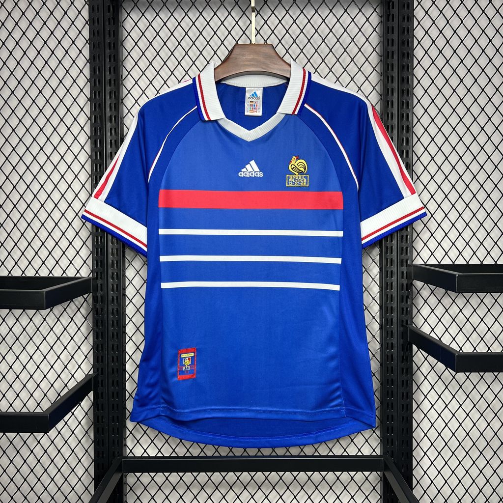 Retro France 1998 Home Stadium Jersey