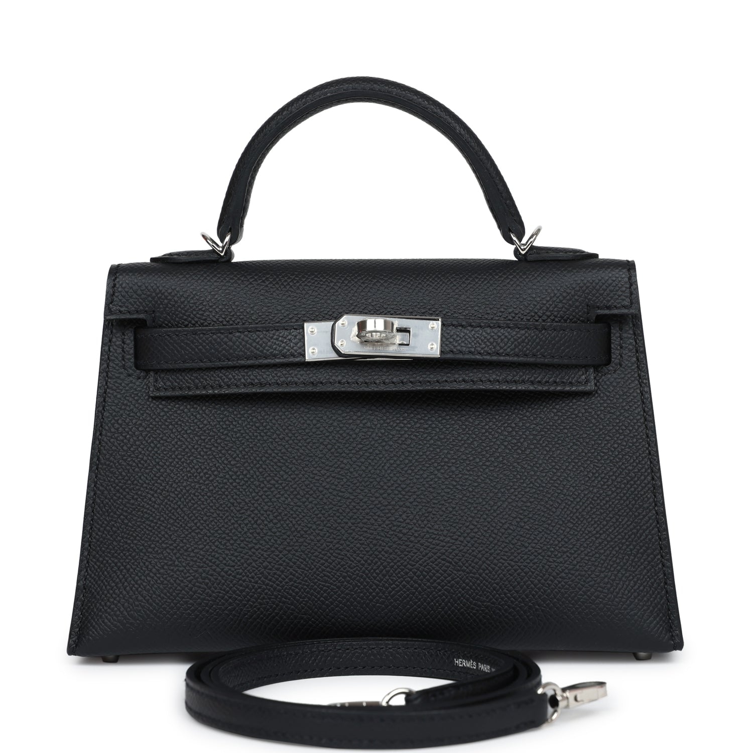 Kelly Sellier 20 Black Epsom Palladium Hardware