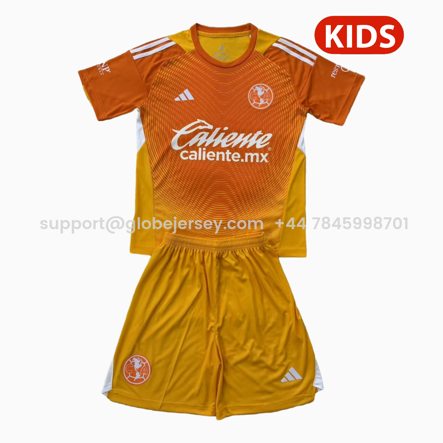 Club América 25-26 Orange Goalkeeper Kids Kit