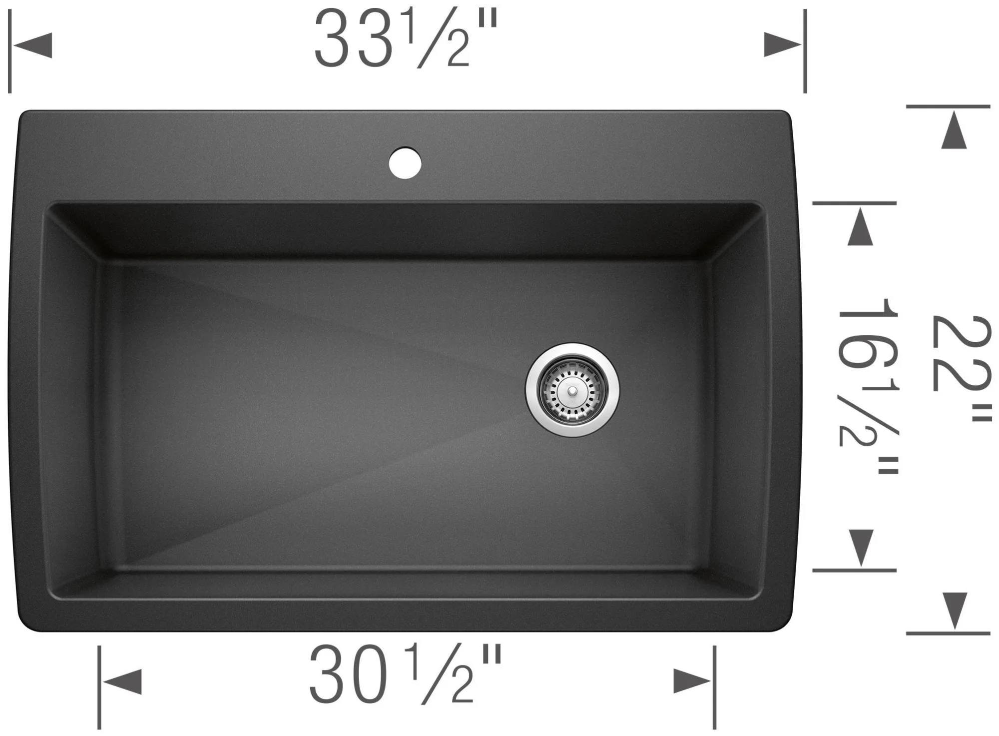 BLANCO DIAMOND Cafe Brown Non-Porous Composite Single Bowl Sink