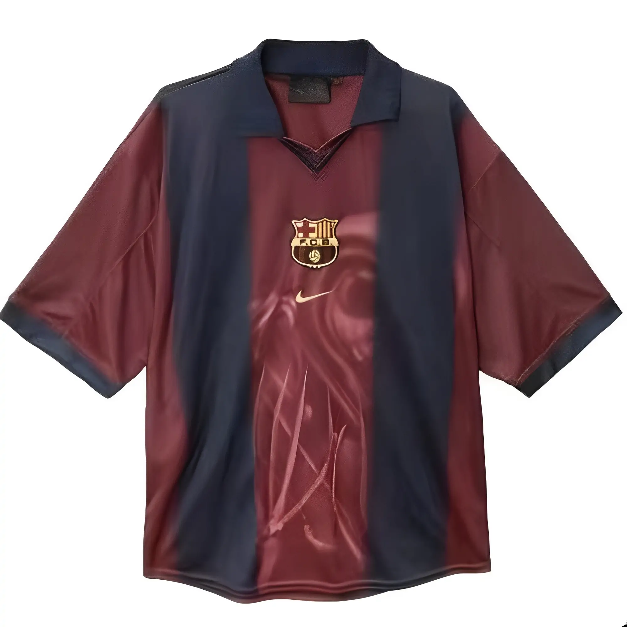 2000/01 New Co-branded Barcelona SCOTT Short-sleeved Retro Jersey-Fans