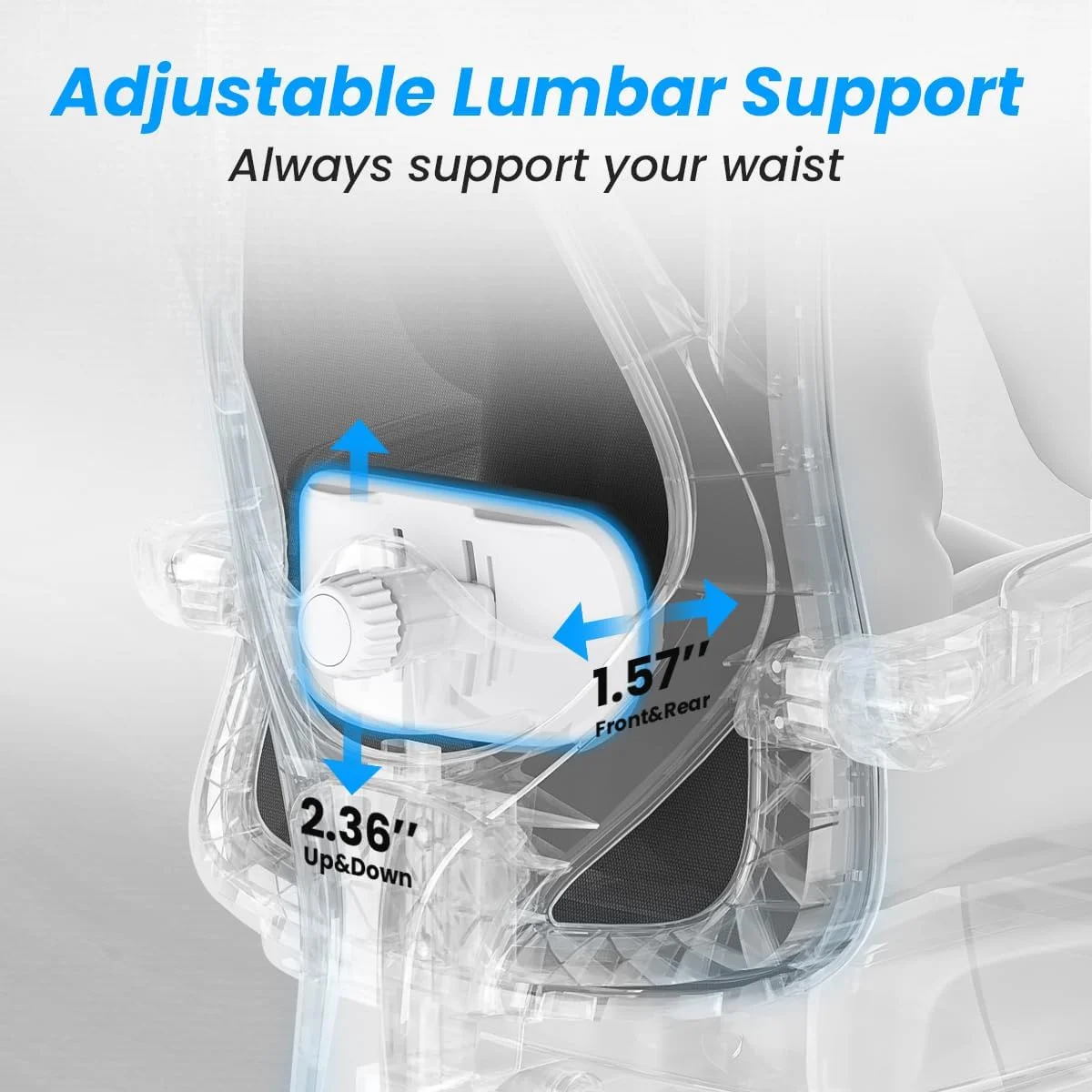 STARY Ergonomic Office Chair with Footrest, High Back Mesh Desk Chair with Adjustable Headrest & Lumbar Support, Comfortable Computer Chair for Home Office Study, White & Beige