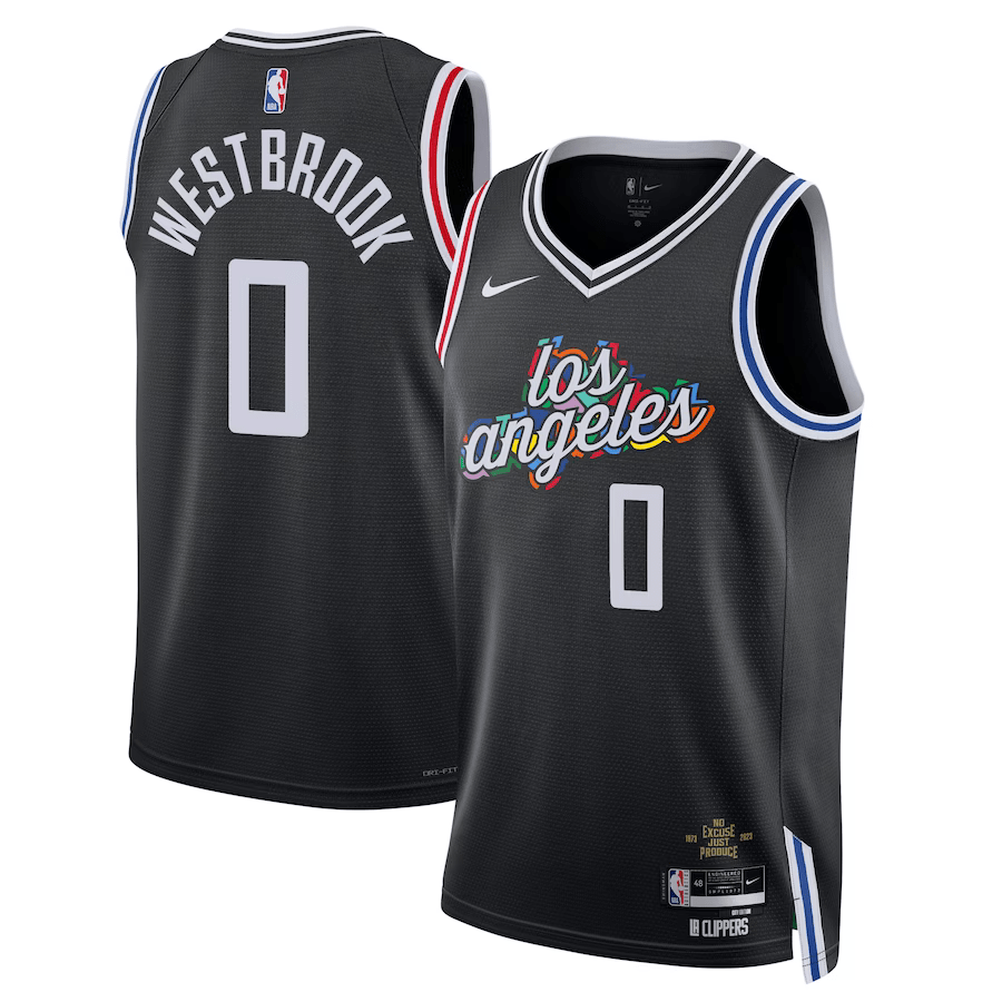 RUSSELL WESTBROOK LOS ANGELES CLIPPERS CITY EDITION 2023-2024 seasonJERSEY