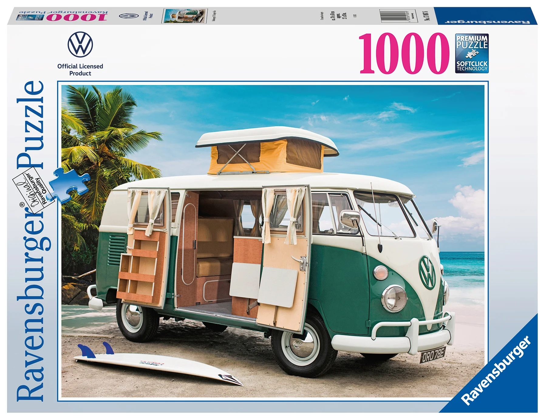 Volkswagen T1 Camper Van – 1000 Piece Jigsaw Puzzle (Ravensburger)