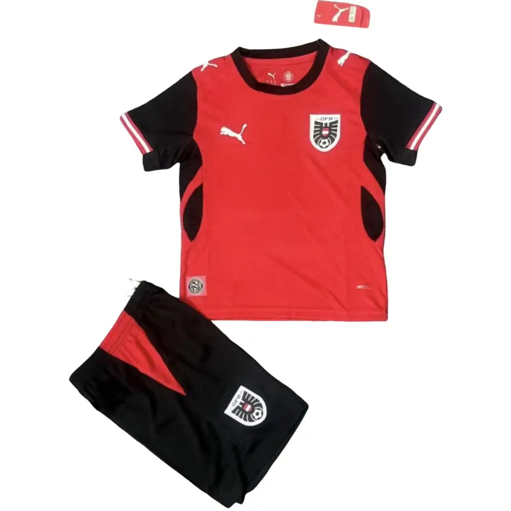 2026 World Cup Austria Home Jersey Children's Set - Fans Edition