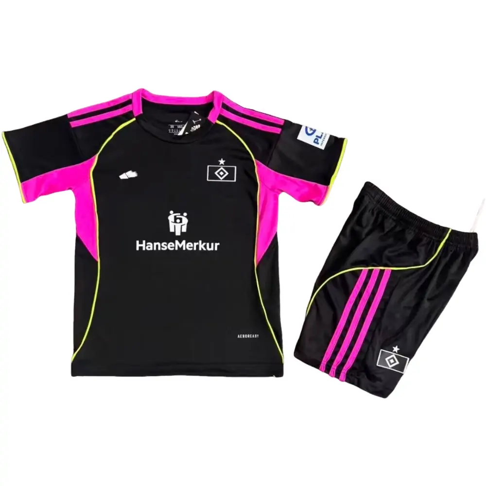 2025-26 Hamburger SV Second Away Kit - Short Sleeve Children's suit Fans Edition
