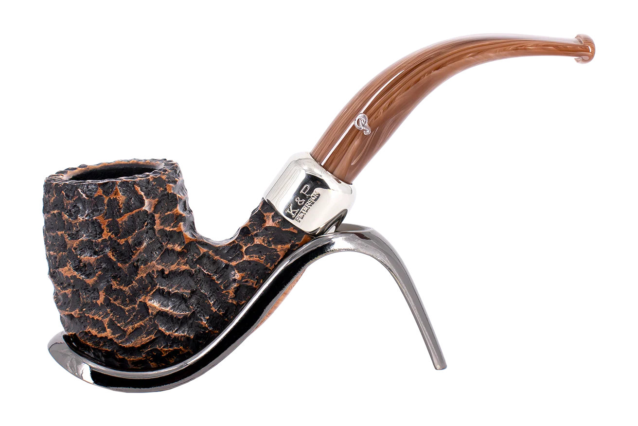 Peterson of Dublin Derry Rusticated Briar Smoking Pipe - Shape 69 - 9mm