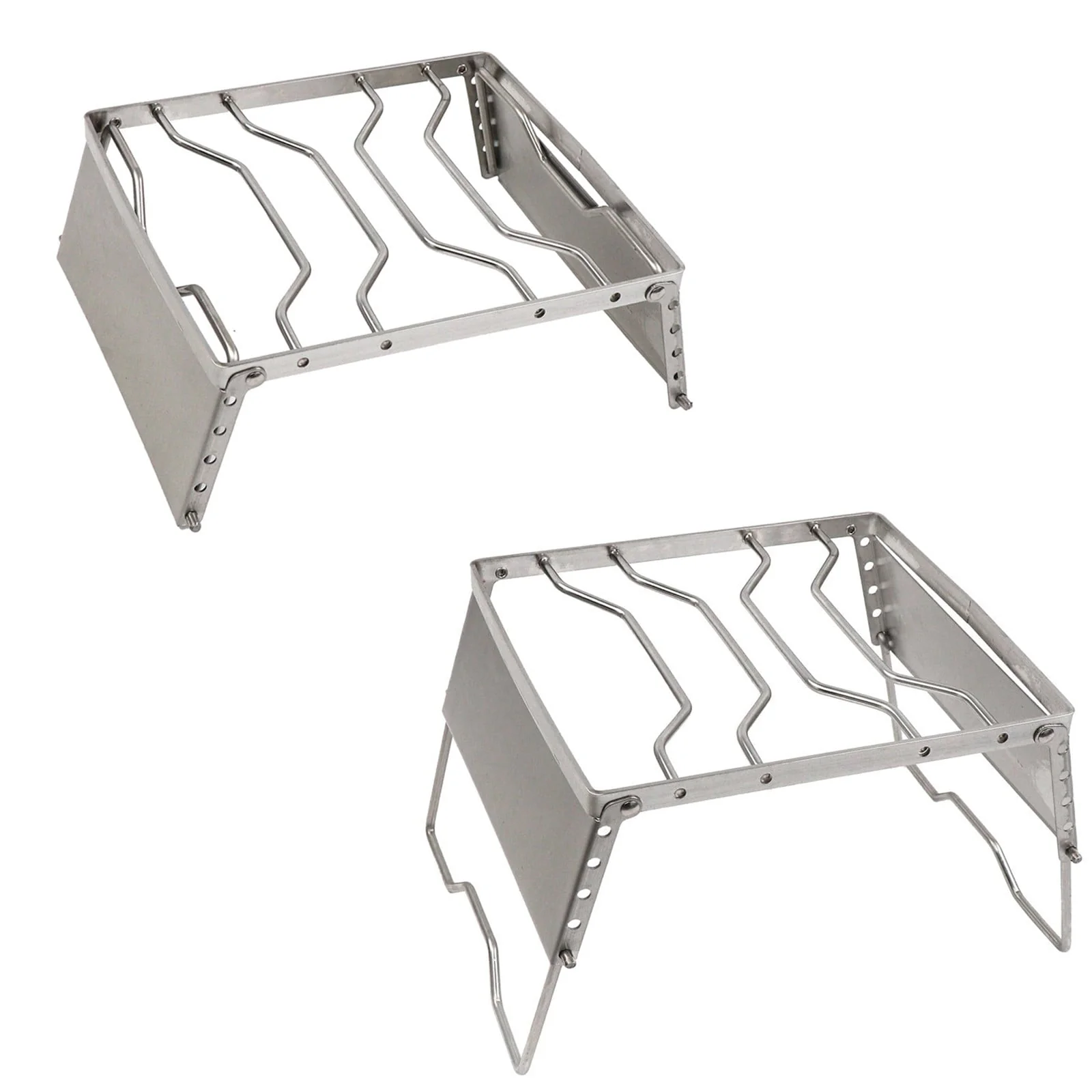 Portable Camping Grill, Foldable Portable Barbecue Charcoal Grill Desk Tabletop Outdoor Stainless Steel Smoker BBQ For Camping Cooking Travel Picnics Beach